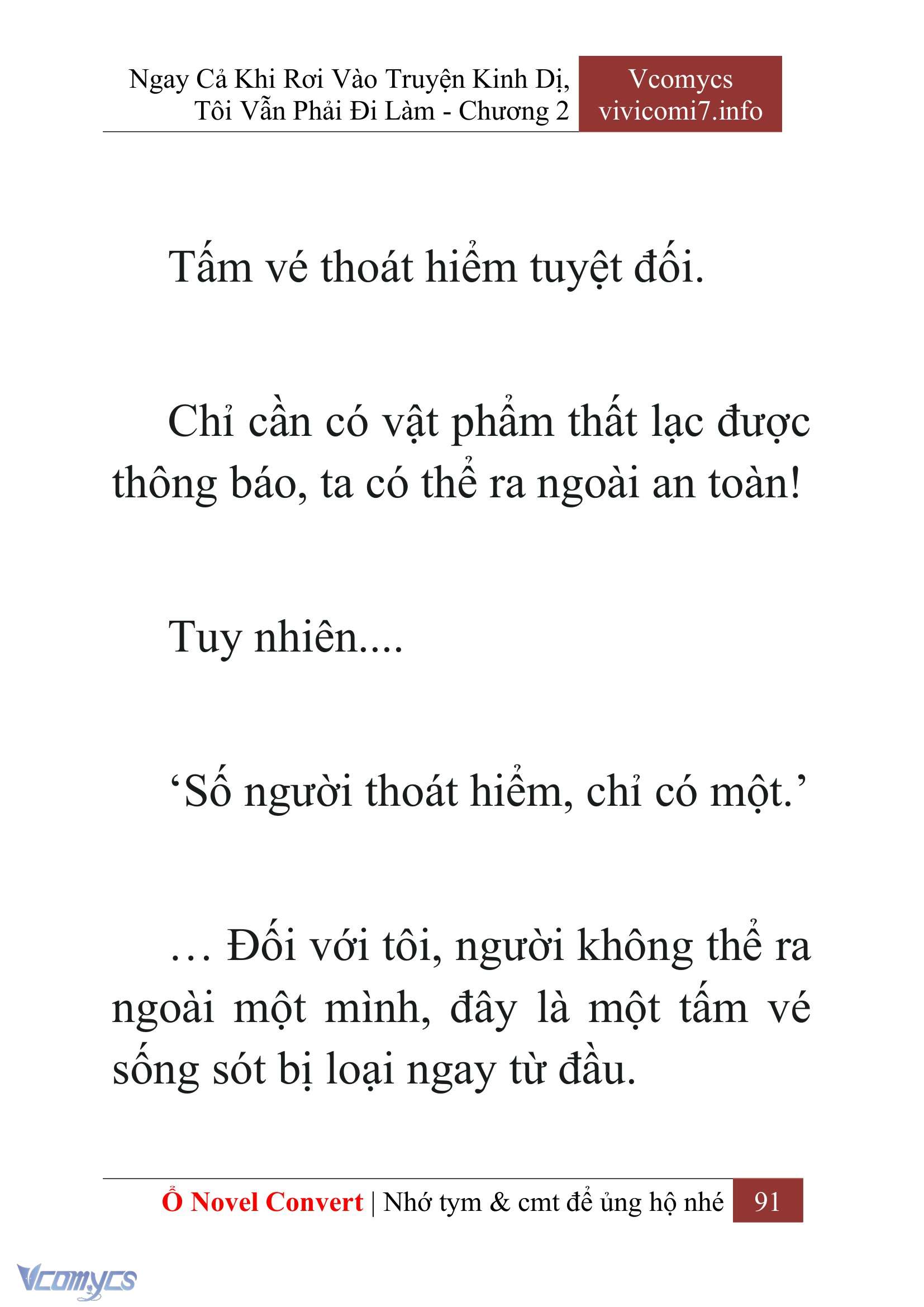 [Novel] Ngay Cả Khi Rơi Vào Truyện Kinh Dị, Tôi Vẫn Phải Đi Làm Chap 2 - Next Chap 3