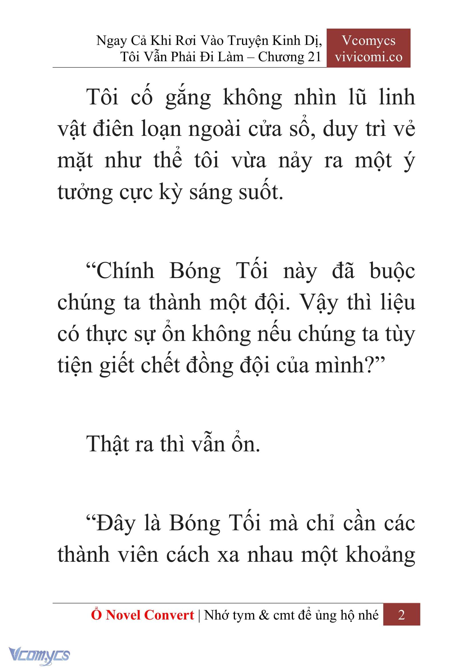 [Novel] Ngay Cả Khi Rơi Vào Truyện Kinh Dị, Tôi Vẫn Phải Đi Làm Chap 21 - Next Chap 22