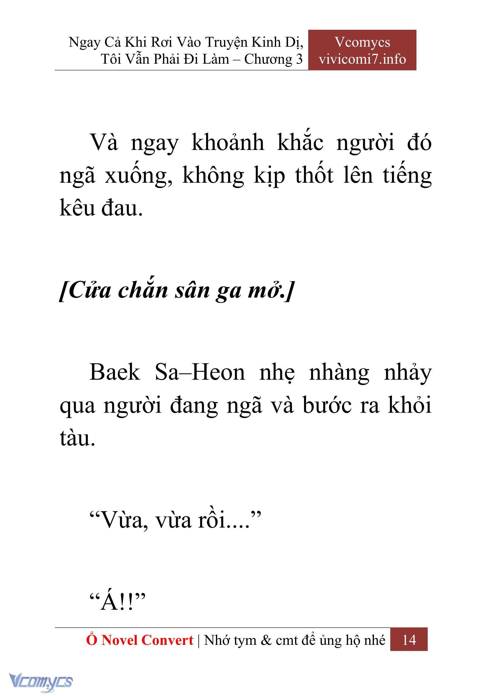[Novel] Ngay Cả Khi Rơi Vào Truyện Kinh Dị, Tôi Vẫn Phải Đi Làm Chap 3 - Next Chap 4