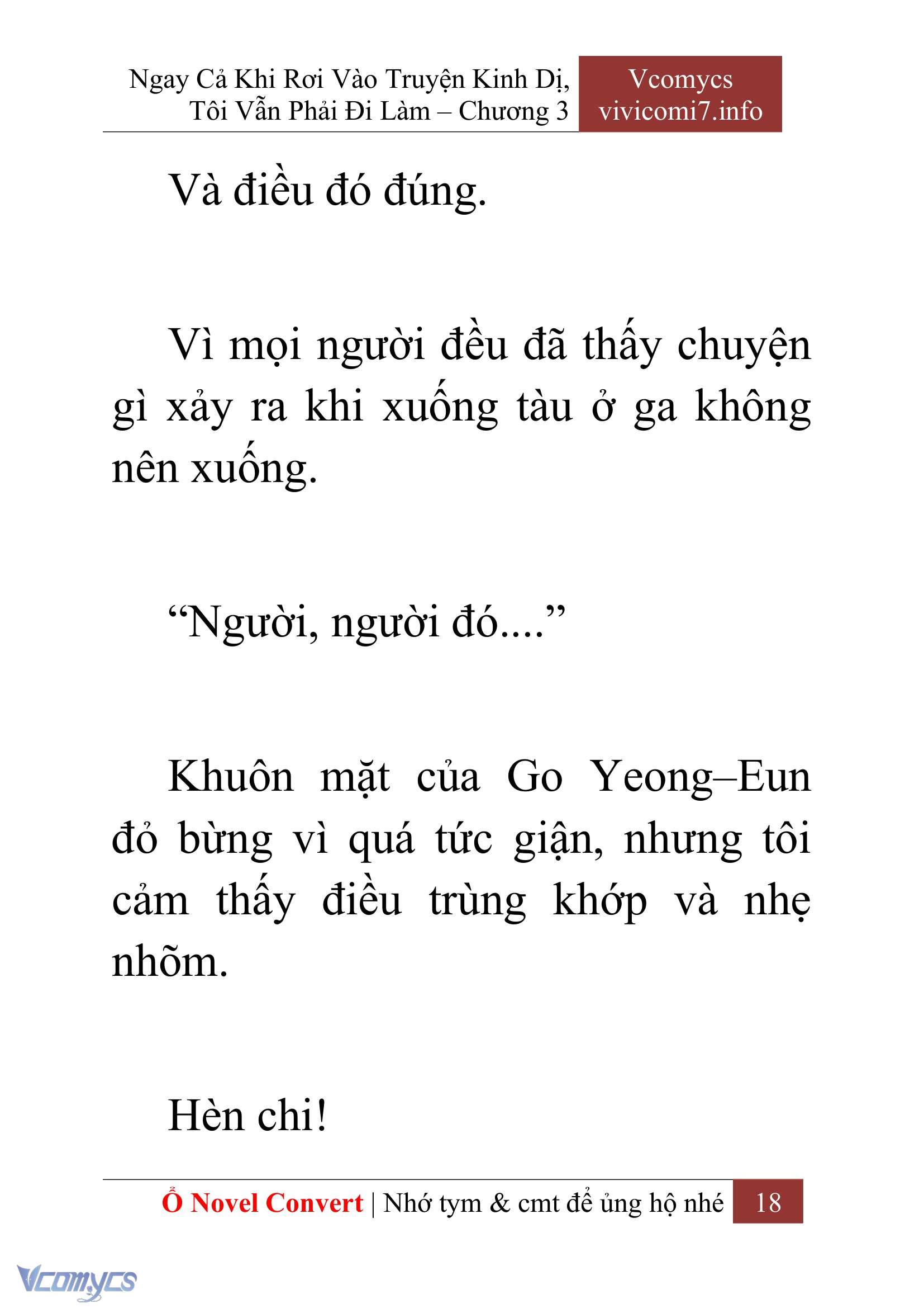 [Novel] Ngay Cả Khi Rơi Vào Truyện Kinh Dị, Tôi Vẫn Phải Đi Làm Chap 3 - Next Chap 4