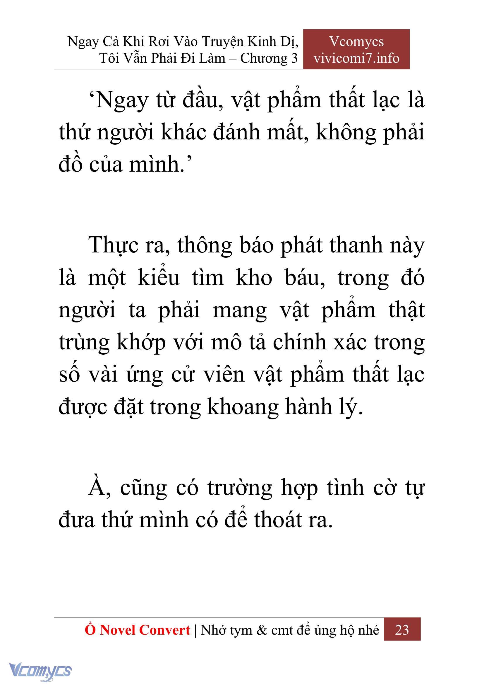 [Novel] Ngay Cả Khi Rơi Vào Truyện Kinh Dị, Tôi Vẫn Phải Đi Làm Chap 3 - Next Chap 4