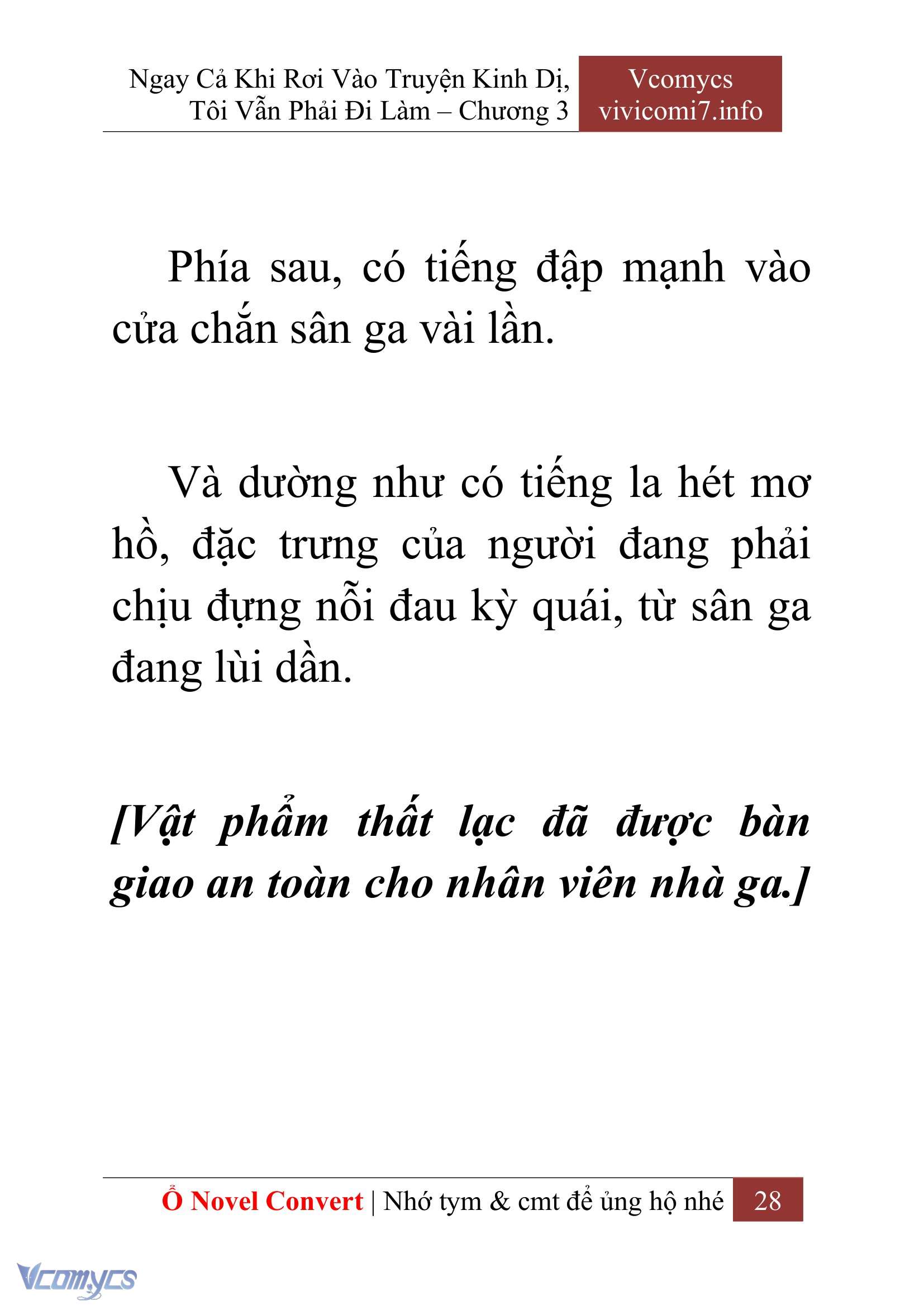 [Novel] Ngay Cả Khi Rơi Vào Truyện Kinh Dị, Tôi Vẫn Phải Đi Làm Chap 3 - Next Chap 4