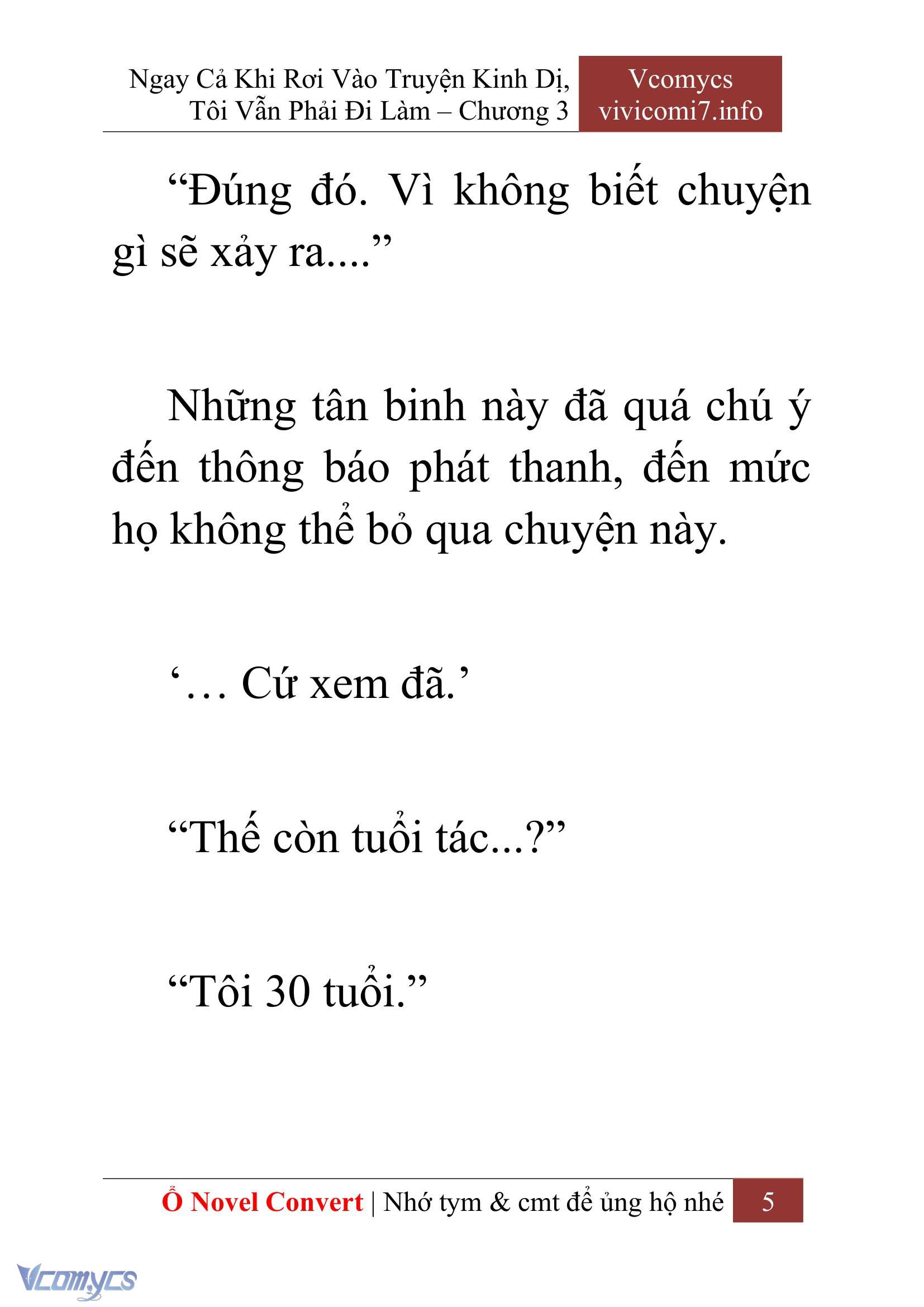 [Novel] Ngay Cả Khi Rơi Vào Truyện Kinh Dị, Tôi Vẫn Phải Đi Làm Chap 3 - Next Chap 4