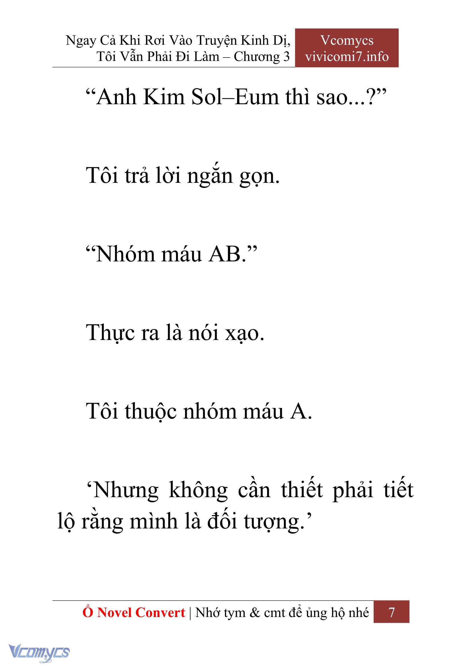 [Novel] Ngay Cả Khi Rơi Vào Truyện Kinh Dị, Tôi Vẫn Phải Đi Làm Chap 3 - Next Chap 4