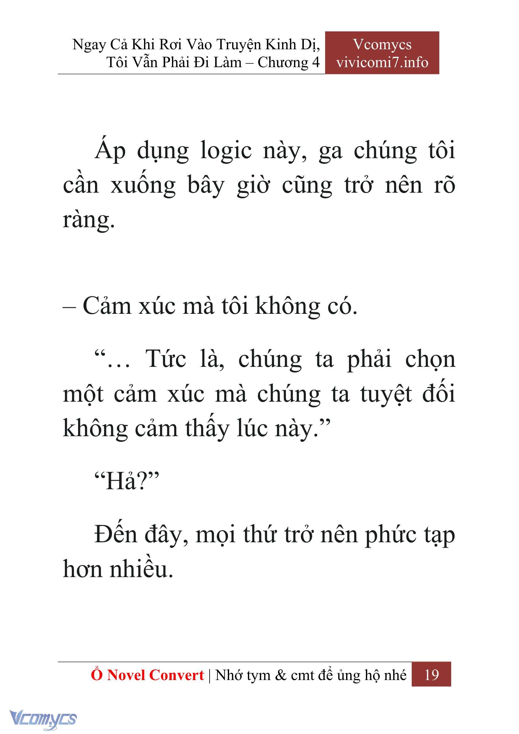 [Novel] Ngay Cả Khi Rơi Vào Truyện Kinh Dị, Tôi Vẫn Phải Đi Làm Chap 4 - Next Chap 5