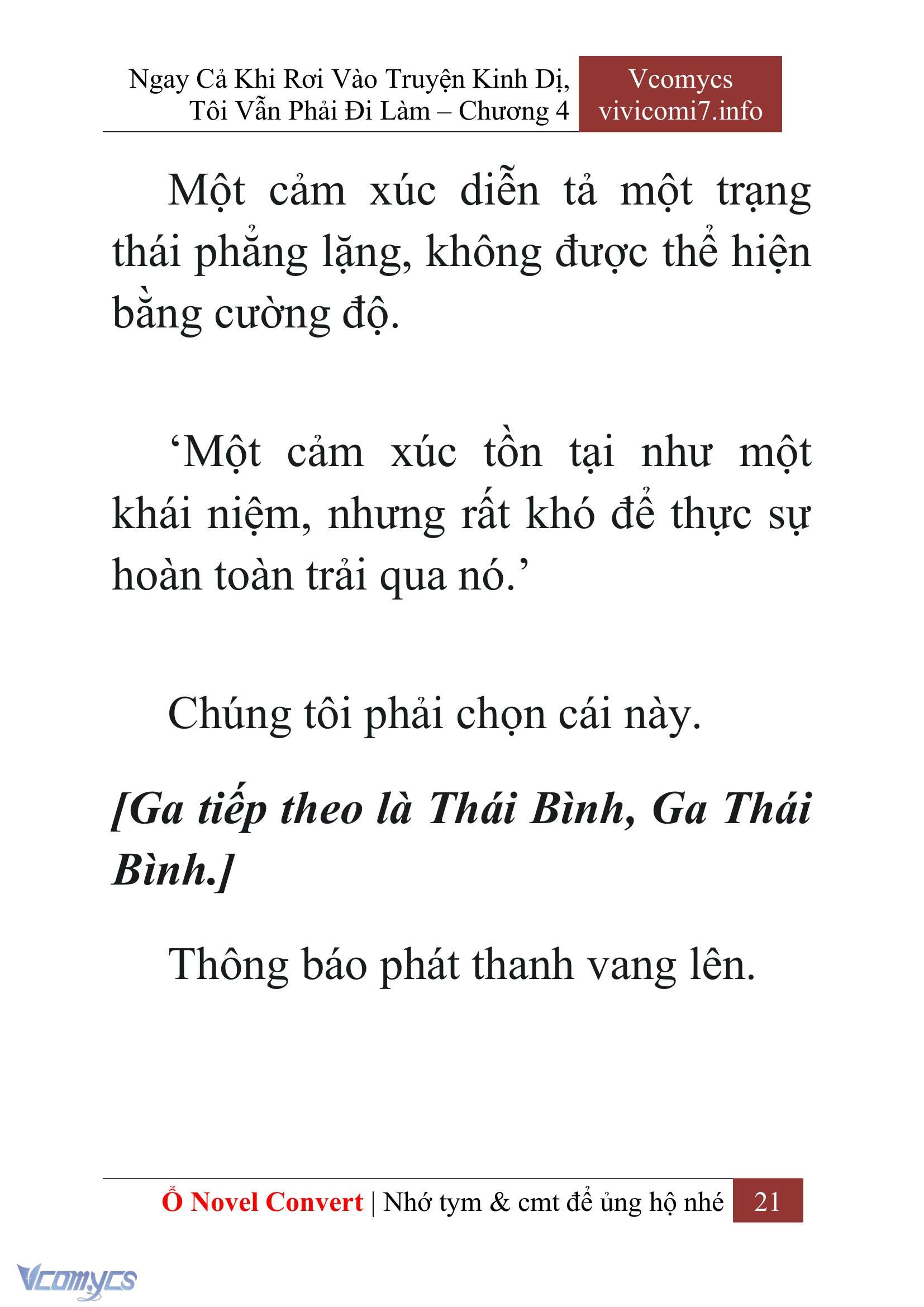 [Novel] Ngay Cả Khi Rơi Vào Truyện Kinh Dị, Tôi Vẫn Phải Đi Làm Chap 4 - Next Chap 5