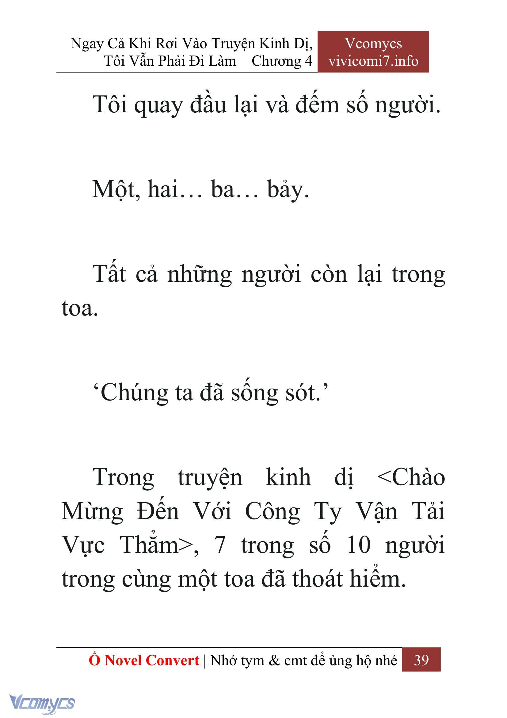 [Novel] Ngay Cả Khi Rơi Vào Truyện Kinh Dị, Tôi Vẫn Phải Đi Làm Chap 4 - Next Chap 5
