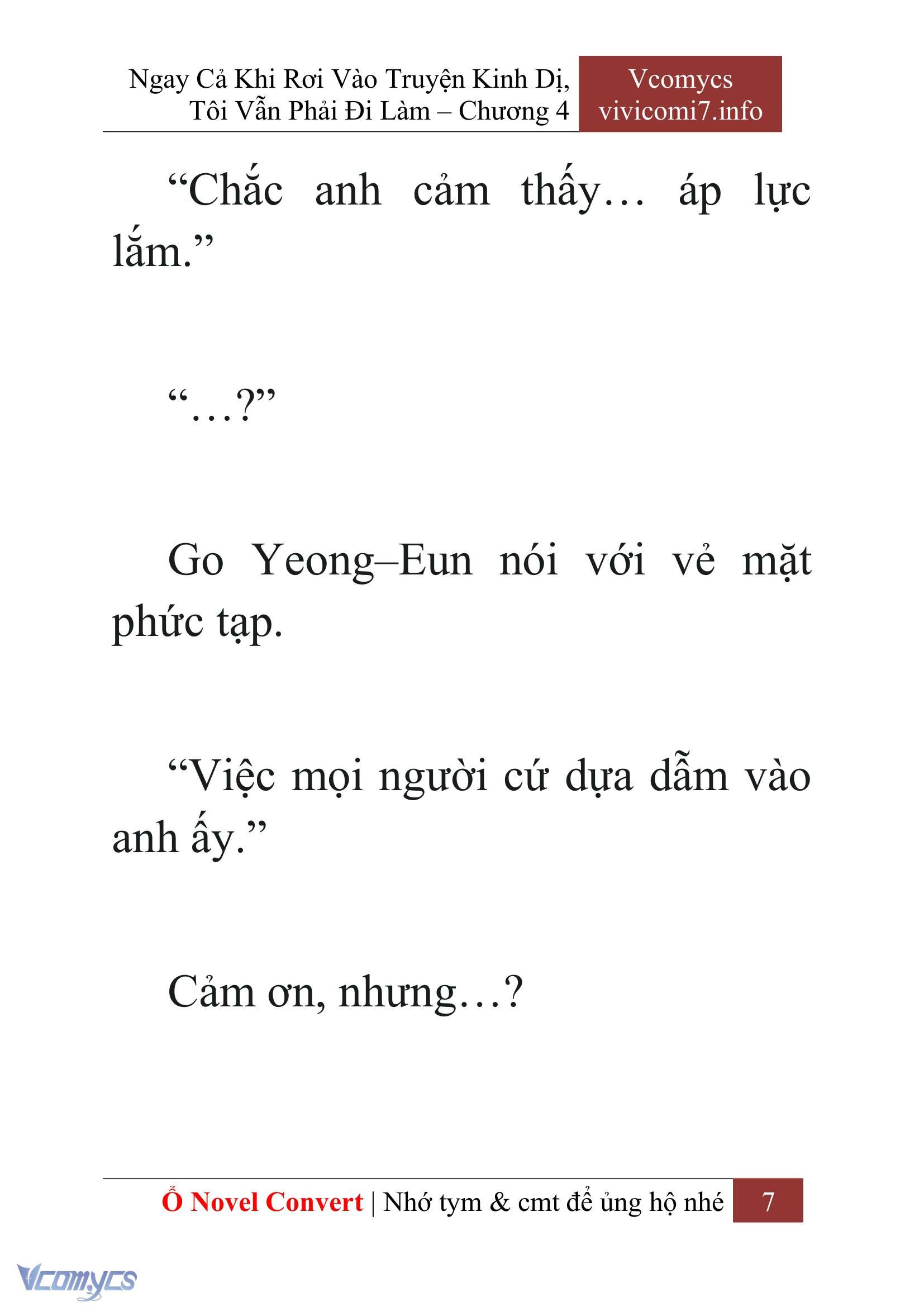[Novel] Ngay Cả Khi Rơi Vào Truyện Kinh Dị, Tôi Vẫn Phải Đi Làm Chap 4 - Next Chap 5