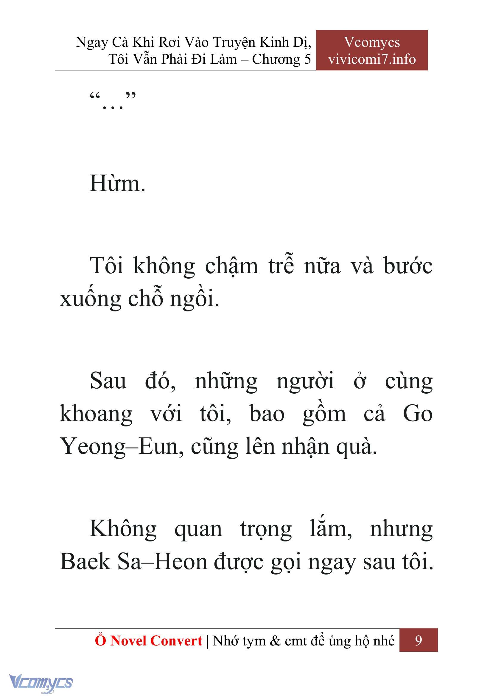 [Novel] Ngay Cả Khi Rơi Vào Truyện Kinh Dị, Tôi Vẫn Phải Đi Làm Chap 5 - Next Chap 6