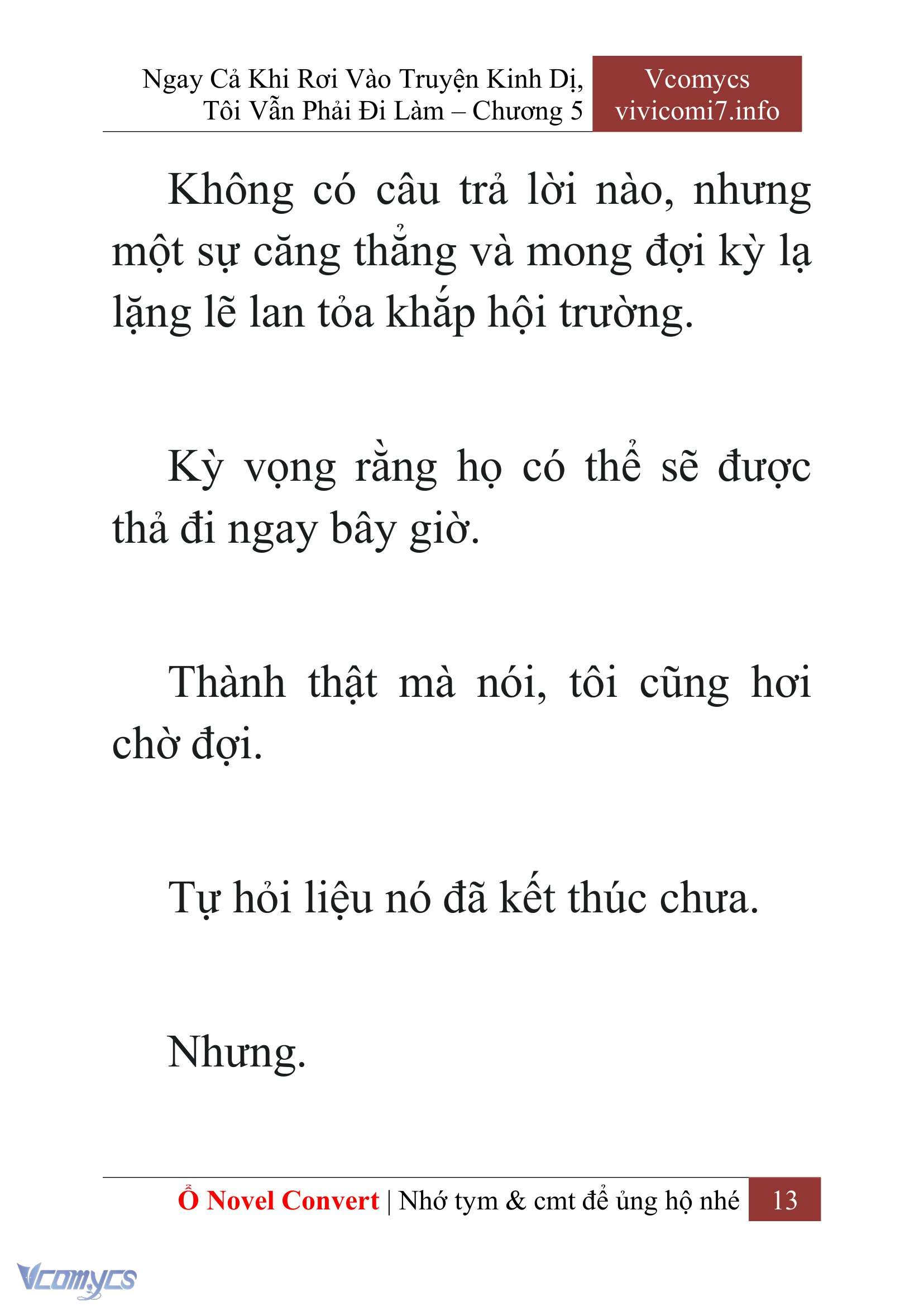 [Novel] Ngay Cả Khi Rơi Vào Truyện Kinh Dị, Tôi Vẫn Phải Đi Làm Chap 5 - Next Chap 6