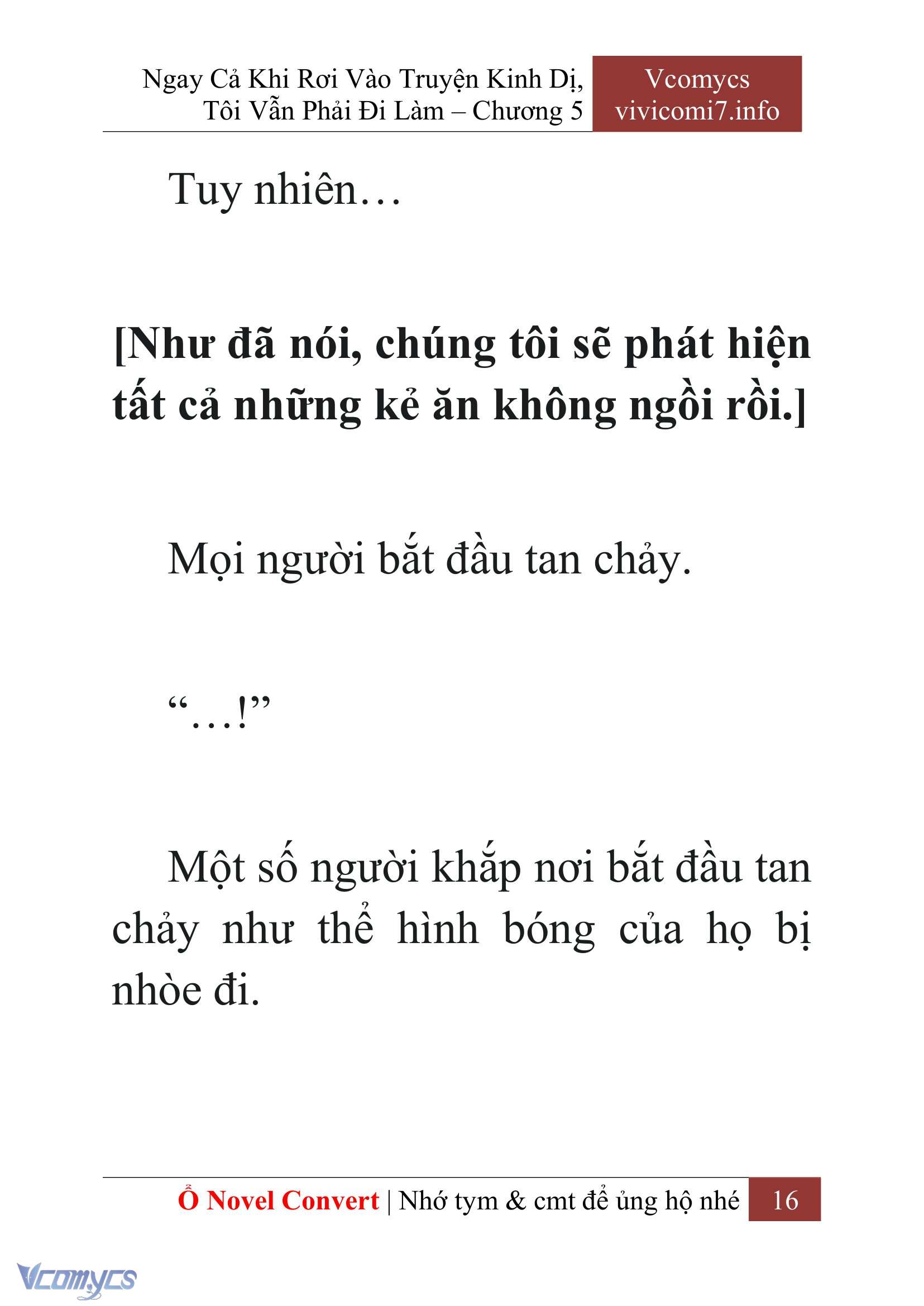 [Novel] Ngay Cả Khi Rơi Vào Truyện Kinh Dị, Tôi Vẫn Phải Đi Làm Chap 5 - Next Chap 6