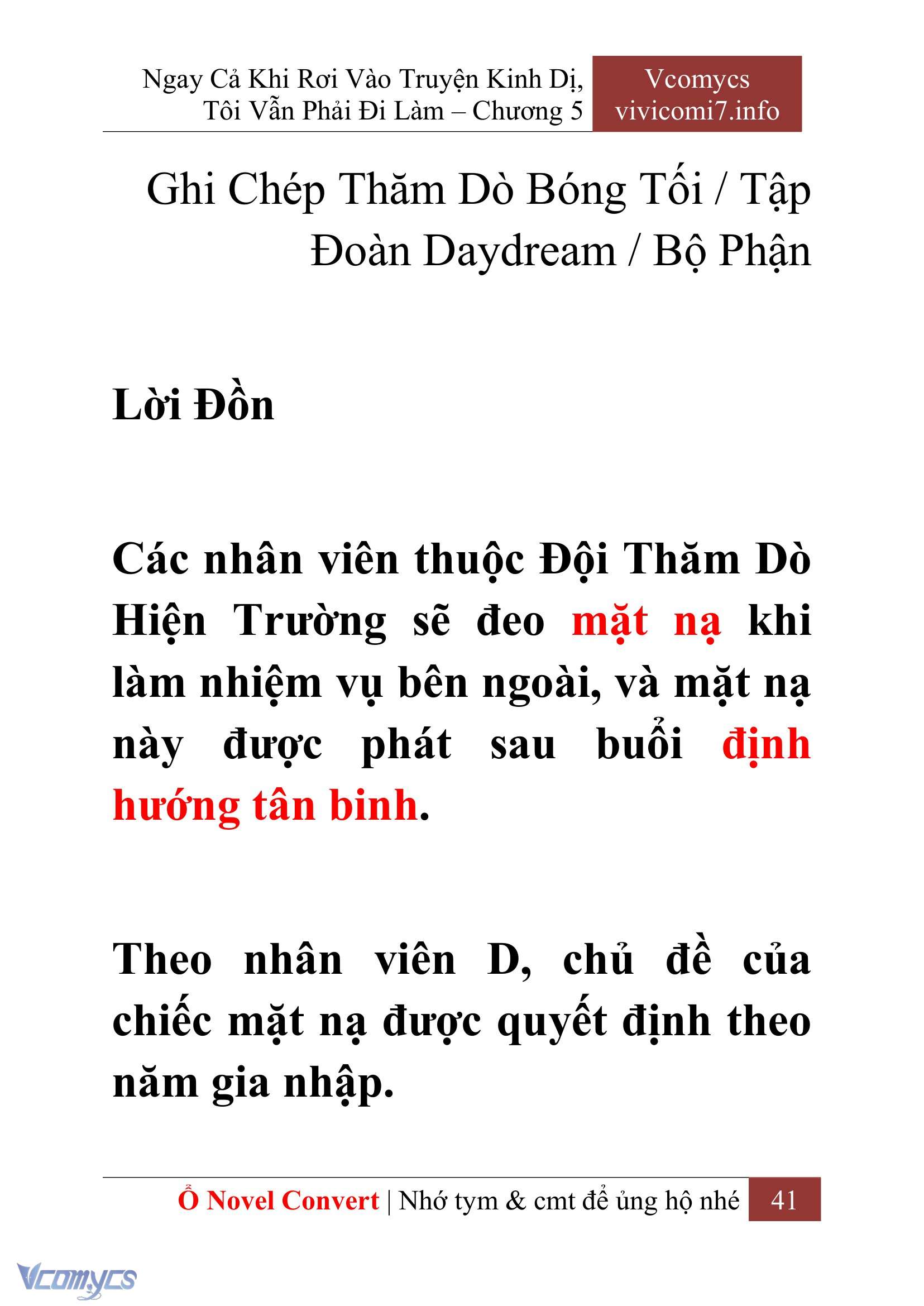 [Novel] Ngay Cả Khi Rơi Vào Truyện Kinh Dị, Tôi Vẫn Phải Đi Làm Chap 5 - Next Chap 6