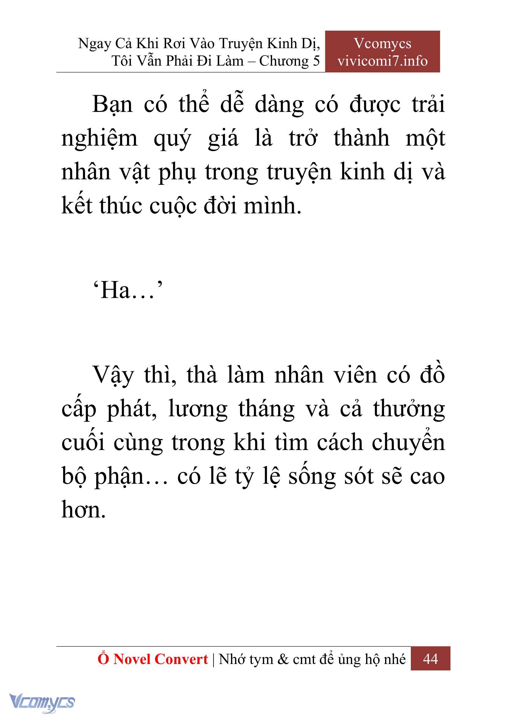 [Novel] Ngay Cả Khi Rơi Vào Truyện Kinh Dị, Tôi Vẫn Phải Đi Làm Chap 5 - Next Chap 6