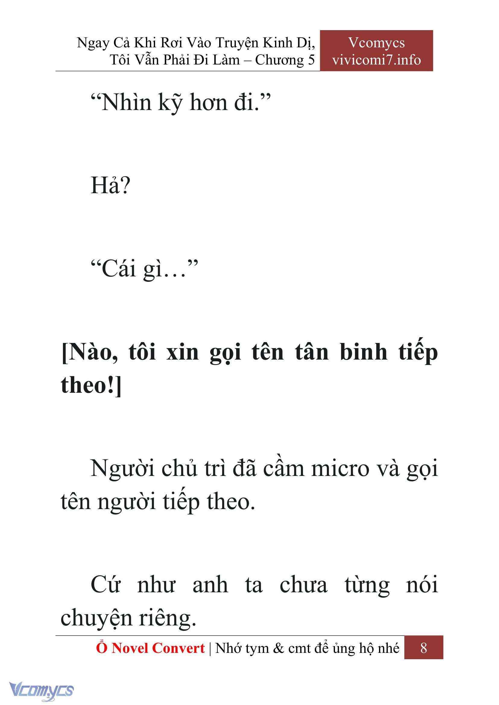 [Novel] Ngay Cả Khi Rơi Vào Truyện Kinh Dị, Tôi Vẫn Phải Đi Làm Chap 5 - Next Chap 6