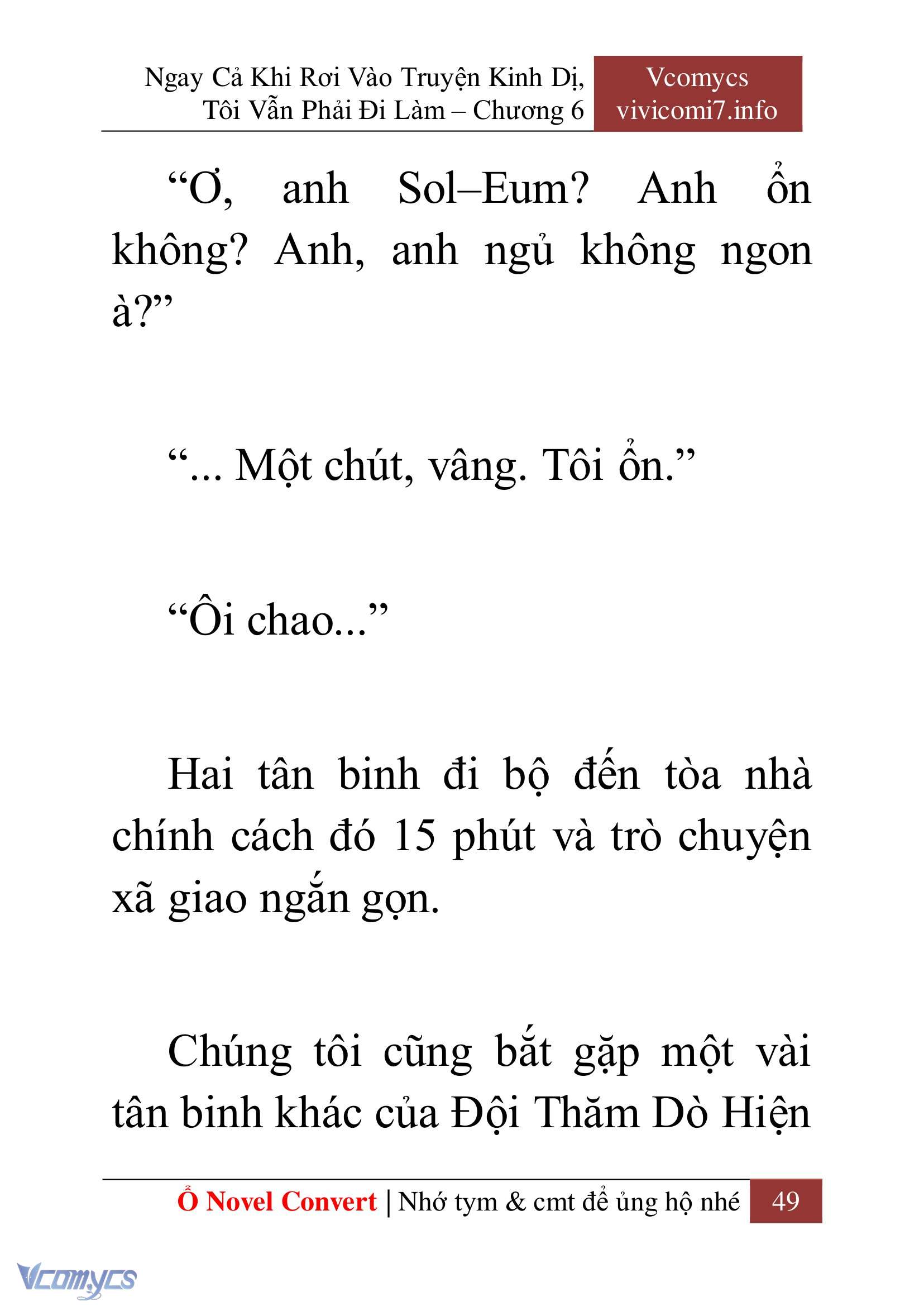 [Novel] Ngay Cả Khi Rơi Vào Truyện Kinh Dị, Tôi Vẫn Phải Đi Làm Chap 6 - Next Chap 7