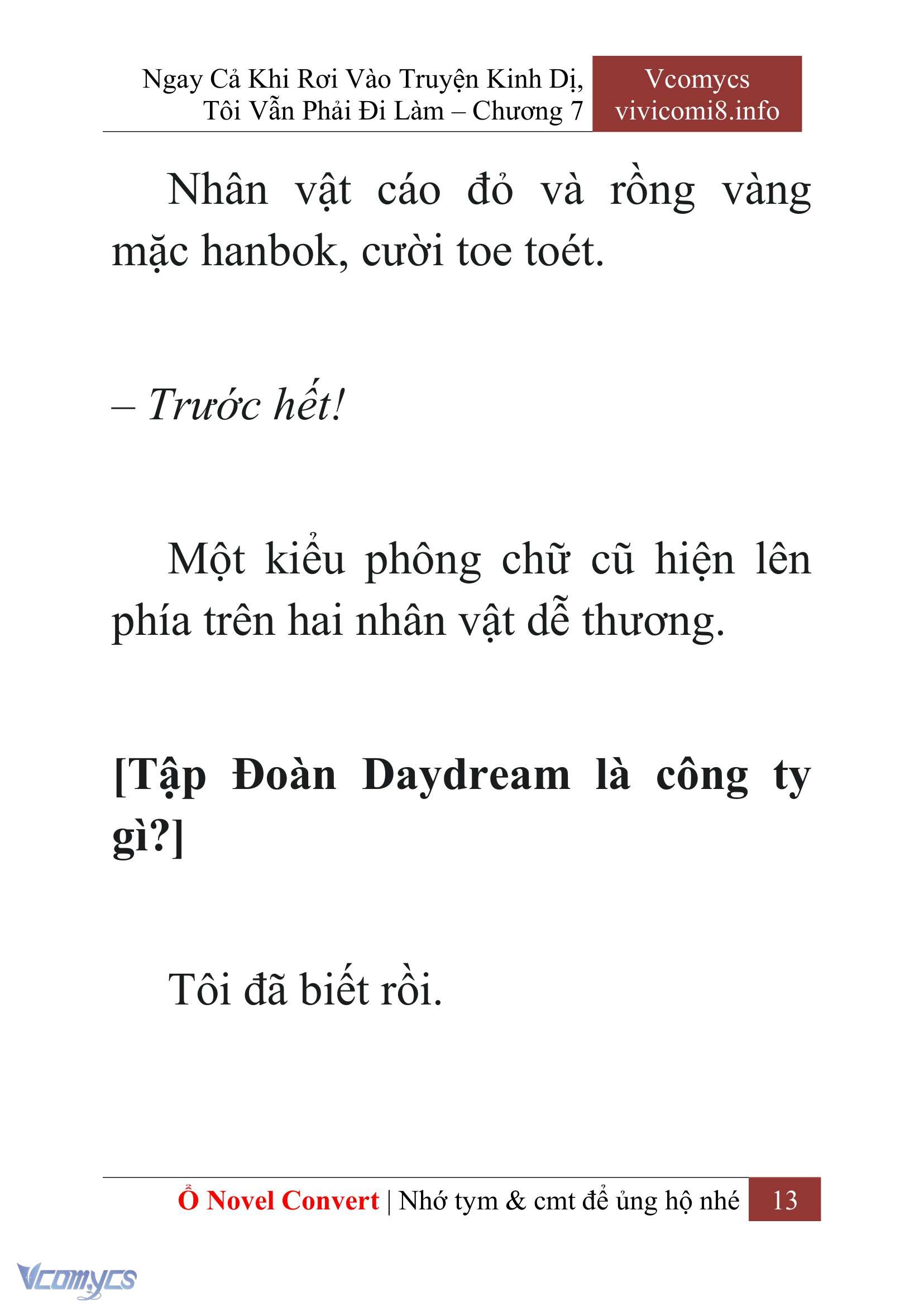 [Novel] Ngay Cả Khi Rơi Vào Truyện Kinh Dị, Tôi Vẫn Phải Đi Làm Chap 7 - Next Chap 8