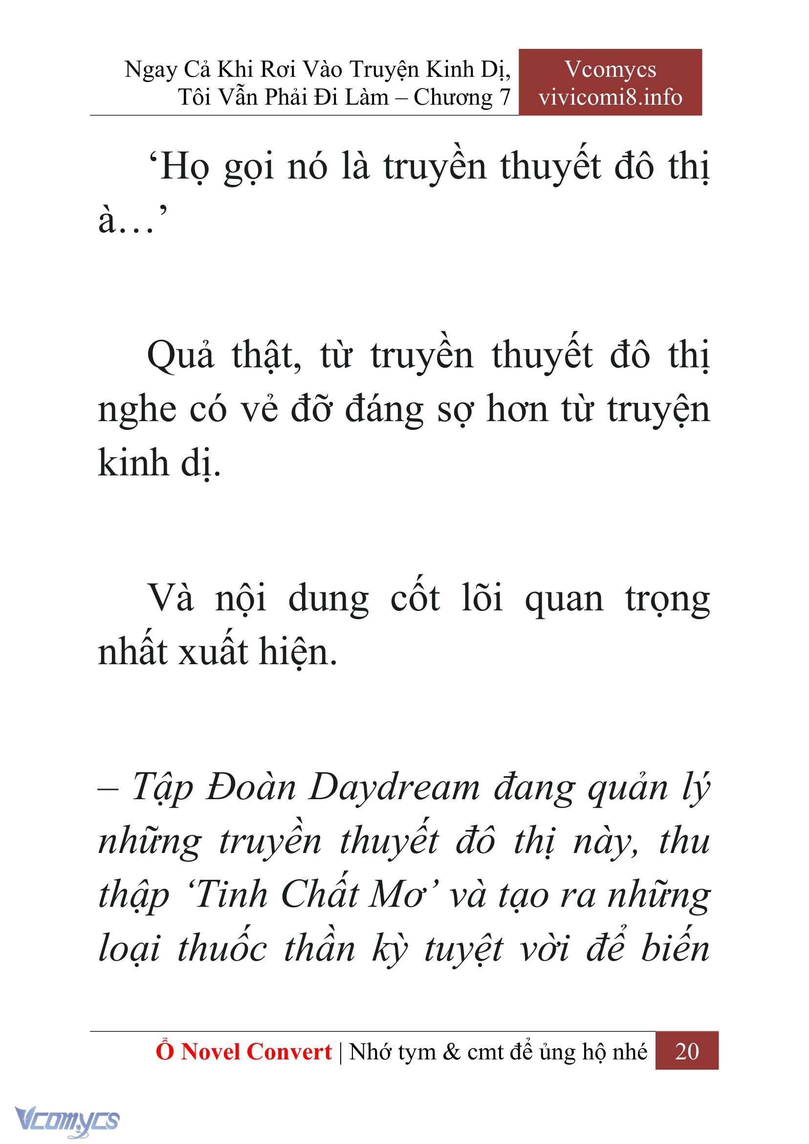 [Novel] Ngay Cả Khi Rơi Vào Truyện Kinh Dị, Tôi Vẫn Phải Đi Làm Chap 7 - Next Chap 8