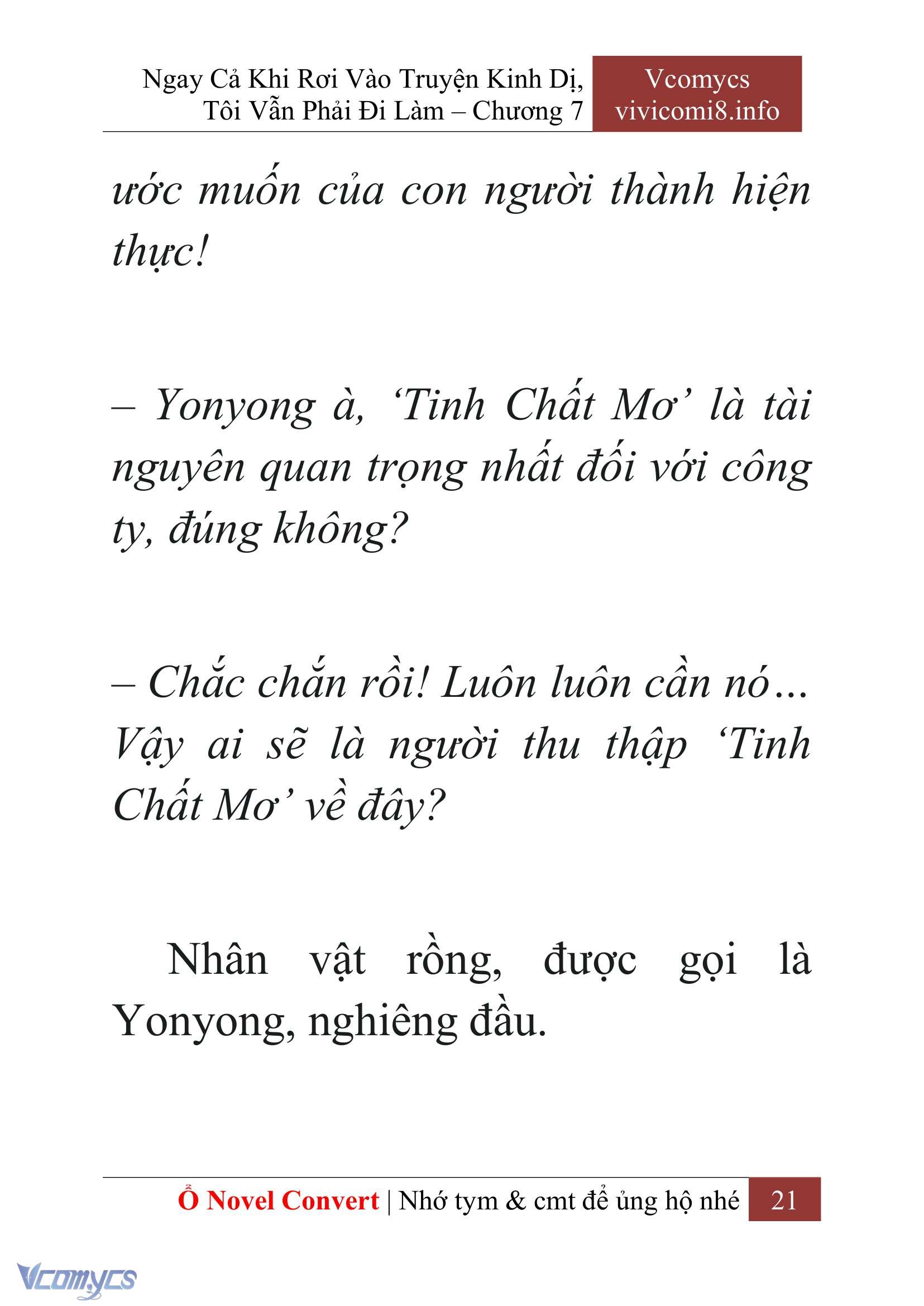 [Novel] Ngay Cả Khi Rơi Vào Truyện Kinh Dị, Tôi Vẫn Phải Đi Làm Chap 7 - Next Chap 8