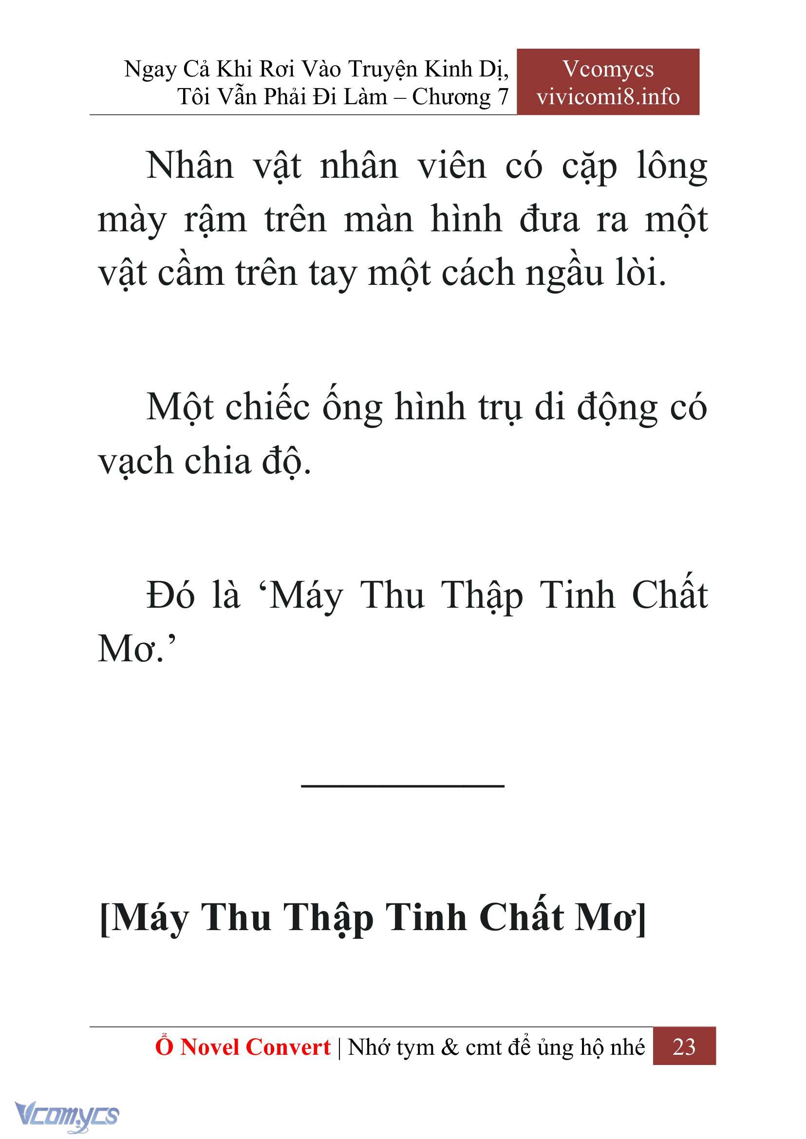 [Novel] Ngay Cả Khi Rơi Vào Truyện Kinh Dị, Tôi Vẫn Phải Đi Làm Chap 7 - Next Chap 8