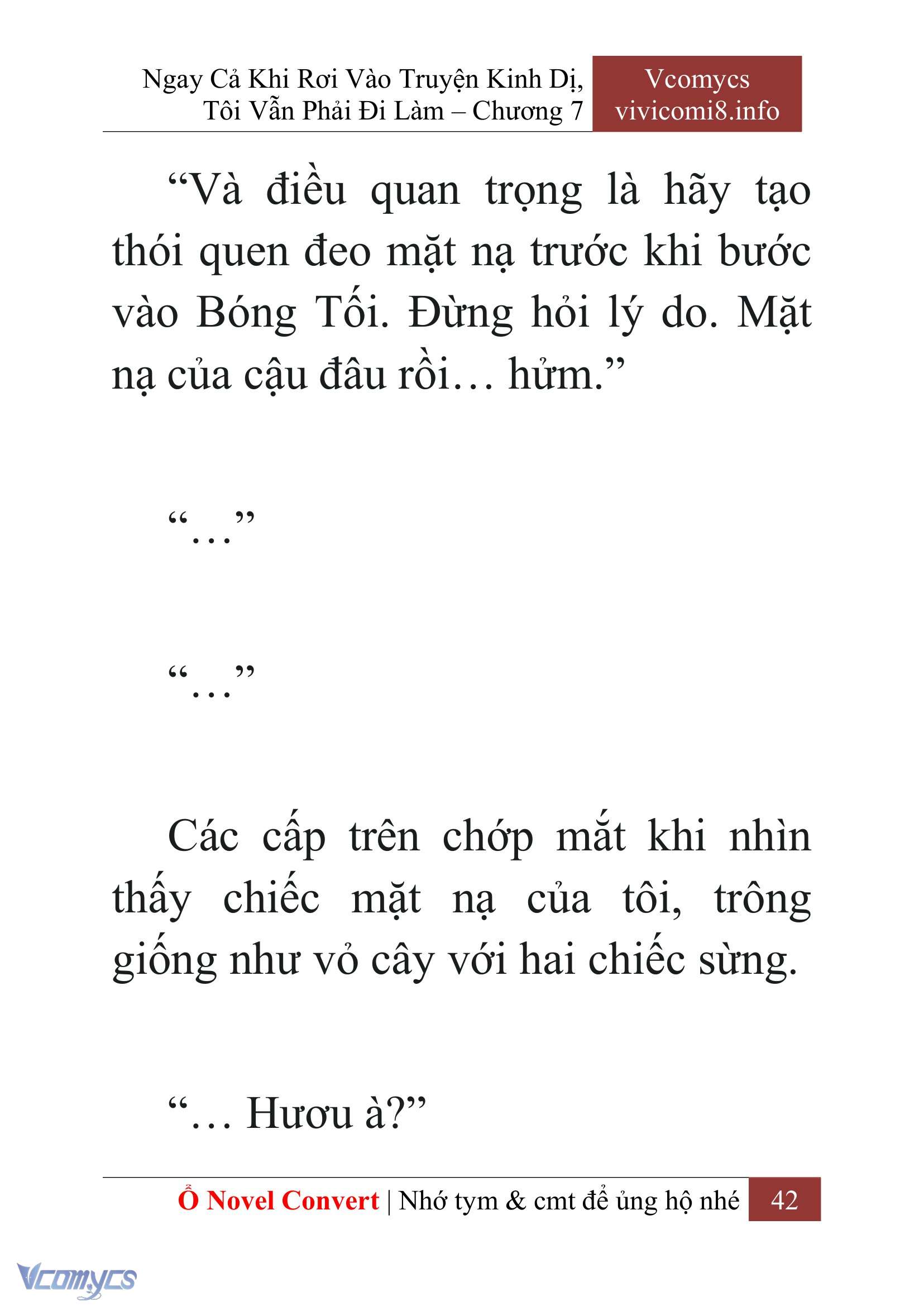 [Novel] Ngay Cả Khi Rơi Vào Truyện Kinh Dị, Tôi Vẫn Phải Đi Làm Chap 7 - Next Chap 8