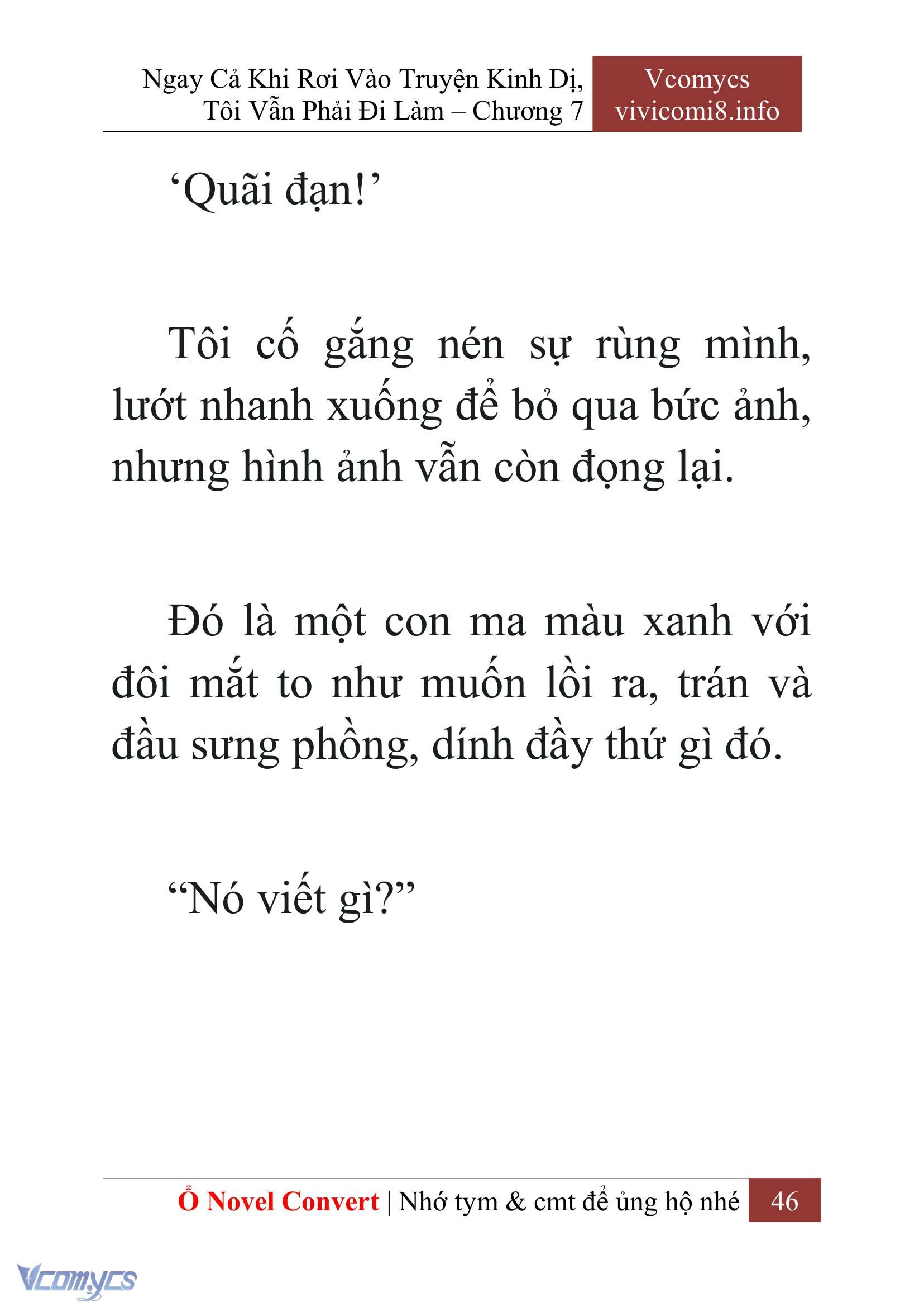 [Novel] Ngay Cả Khi Rơi Vào Truyện Kinh Dị, Tôi Vẫn Phải Đi Làm Chap 7 - Next Chap 8