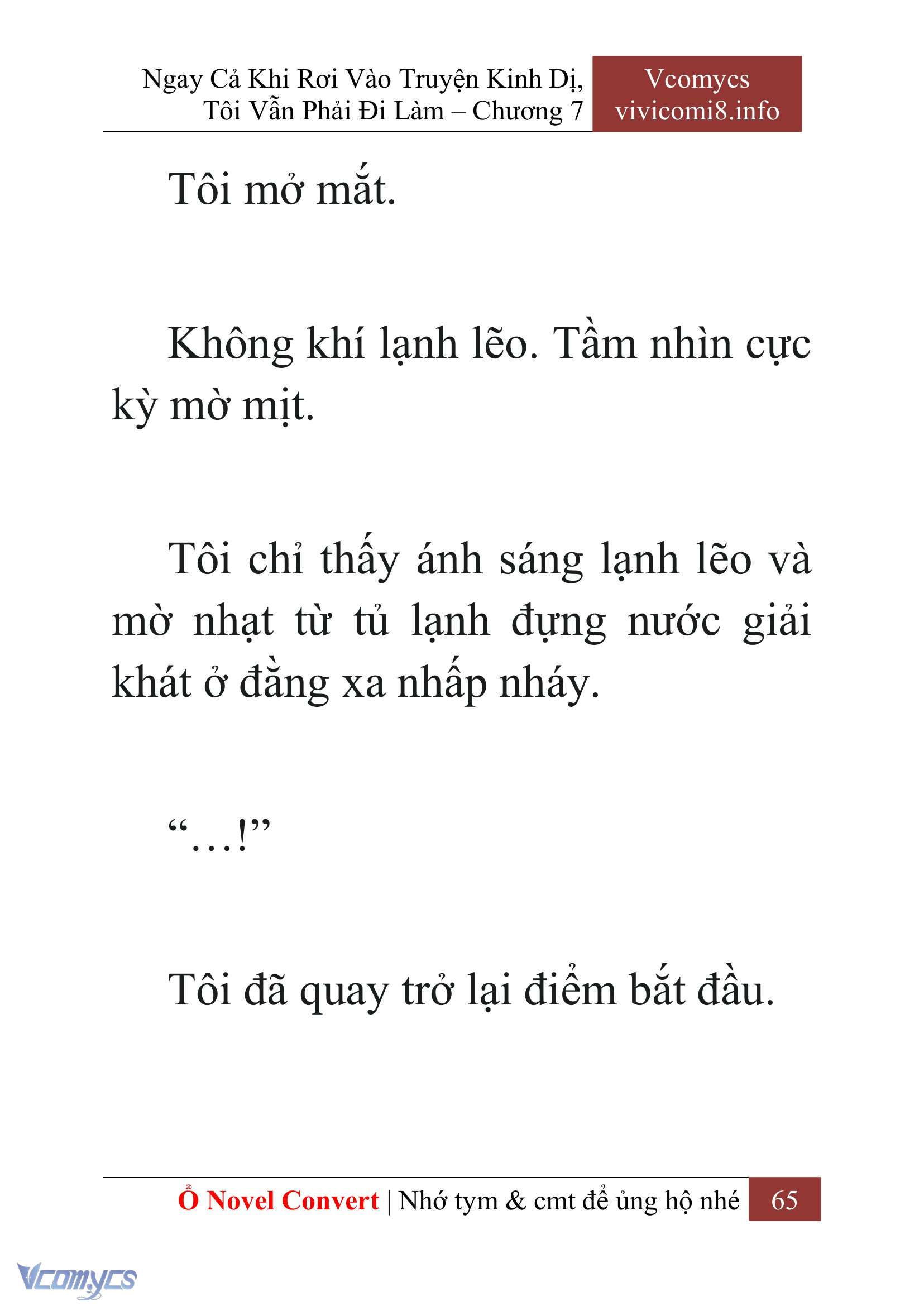 [Novel] Ngay Cả Khi Rơi Vào Truyện Kinh Dị, Tôi Vẫn Phải Đi Làm Chap 7 - Next Chap 8