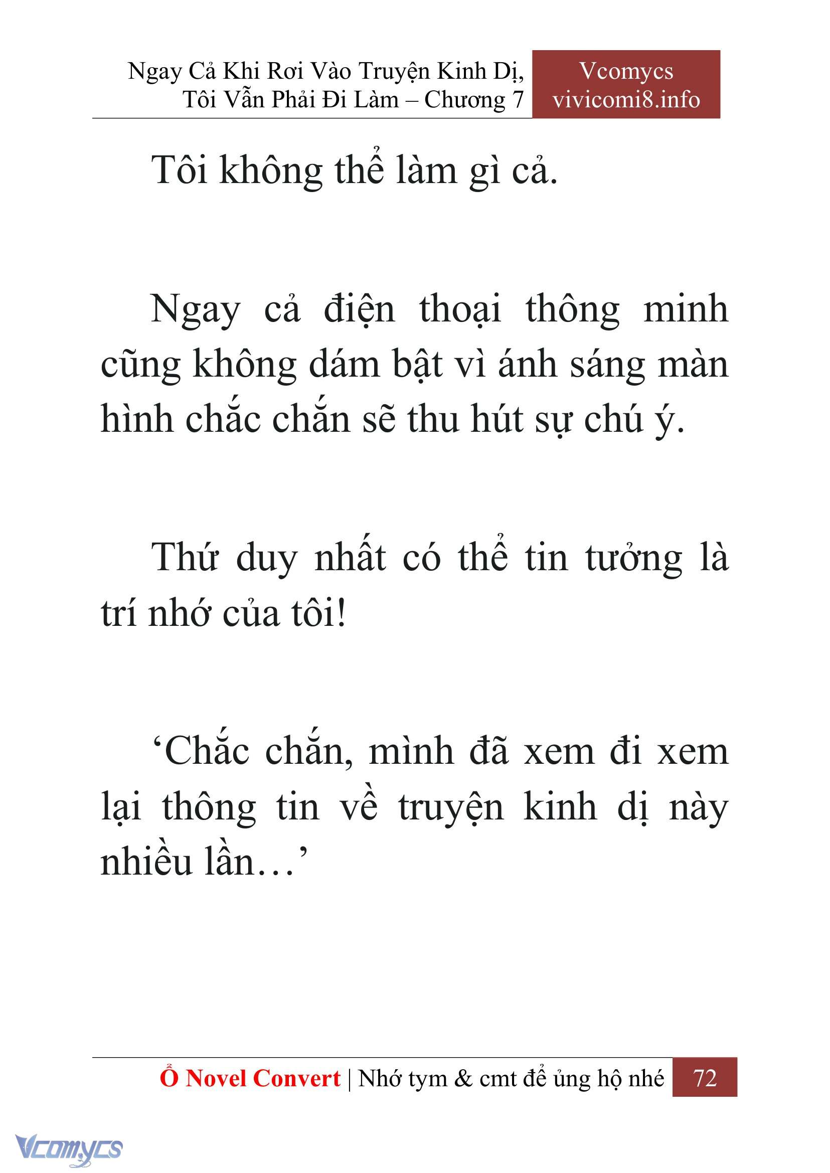 [Novel] Ngay Cả Khi Rơi Vào Truyện Kinh Dị, Tôi Vẫn Phải Đi Làm Chap 7 - Next Chap 8