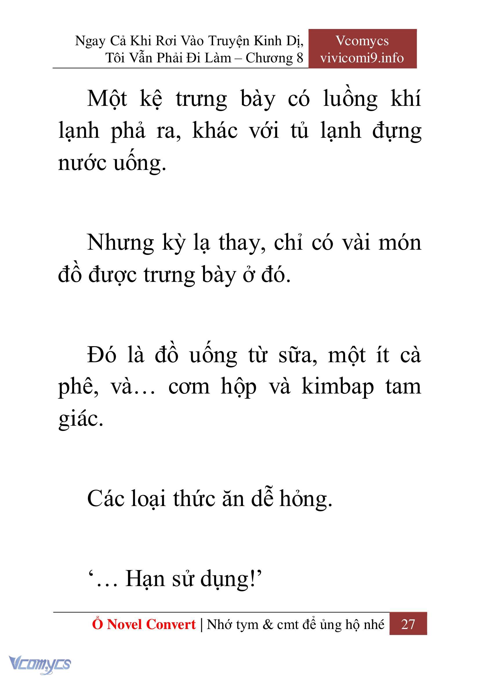[Novel] Ngay Cả Khi Rơi Vào Truyện Kinh Dị, Tôi Vẫn Phải Đi Làm Chap 8 - Next Chap 9