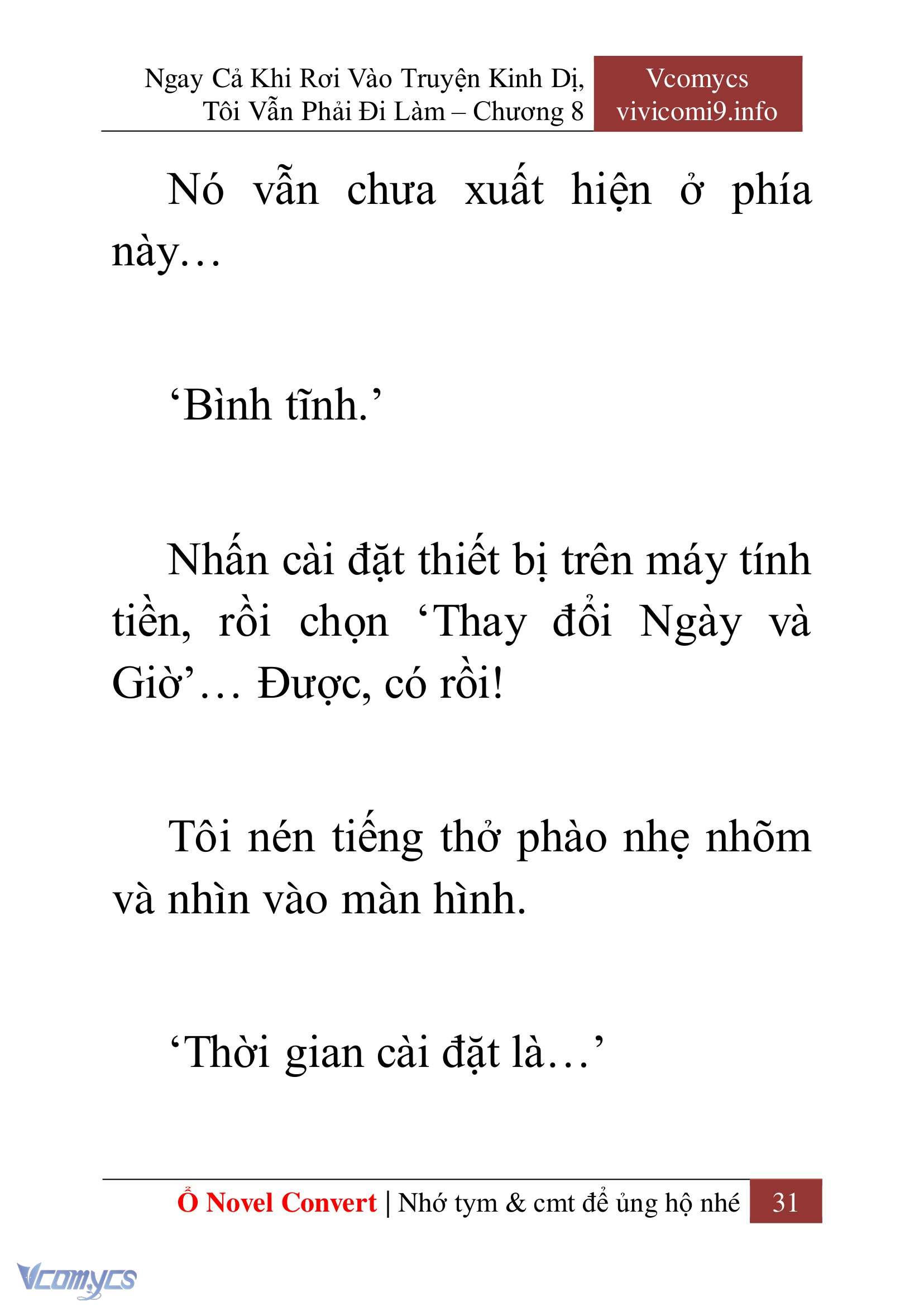 [Novel] Ngay Cả Khi Rơi Vào Truyện Kinh Dị, Tôi Vẫn Phải Đi Làm Chap 8 - Next Chap 9