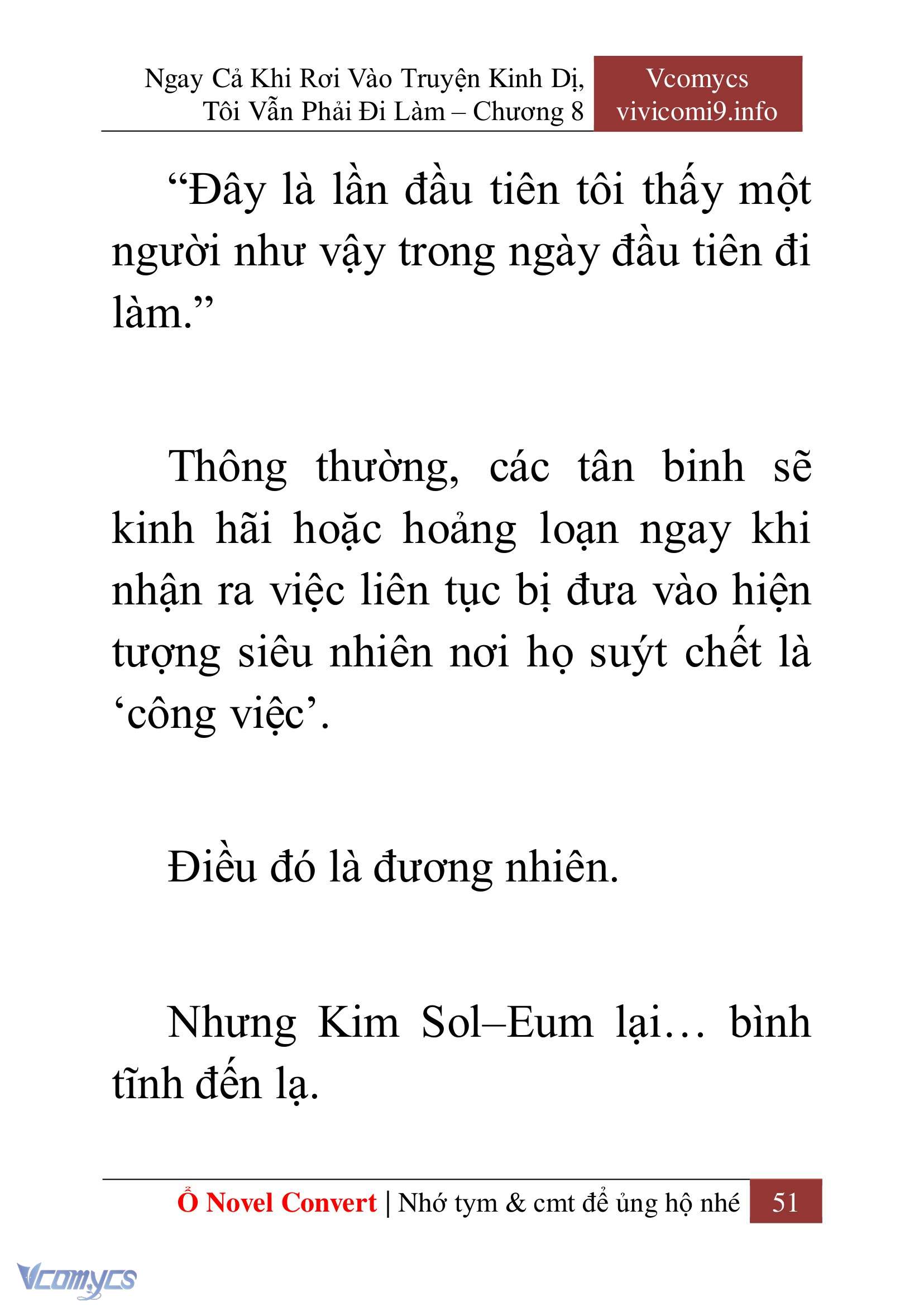 [Novel] Ngay Cả Khi Rơi Vào Truyện Kinh Dị, Tôi Vẫn Phải Đi Làm Chap 8 - Next Chap 9