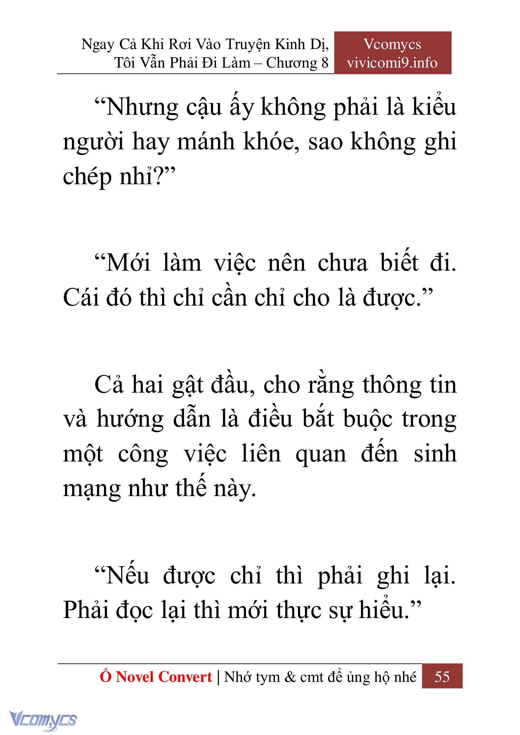 [Novel] Ngay Cả Khi Rơi Vào Truyện Kinh Dị, Tôi Vẫn Phải Đi Làm Chap 8 - Next Chap 9