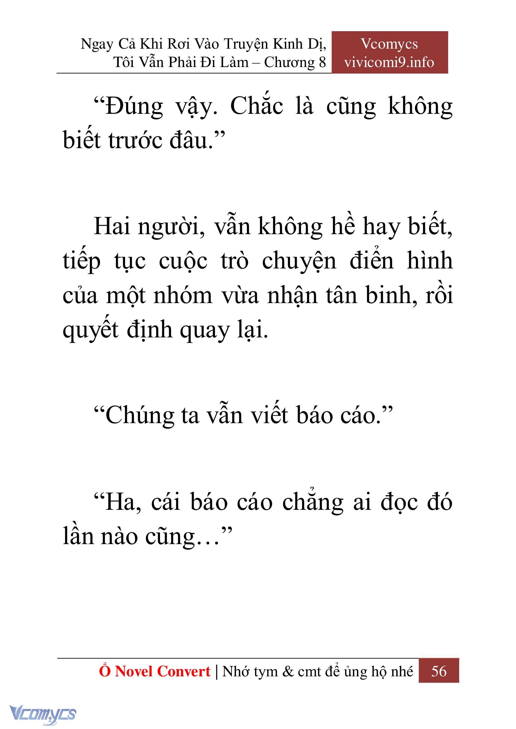 [Novel] Ngay Cả Khi Rơi Vào Truyện Kinh Dị, Tôi Vẫn Phải Đi Làm Chap 8 - Next Chap 9