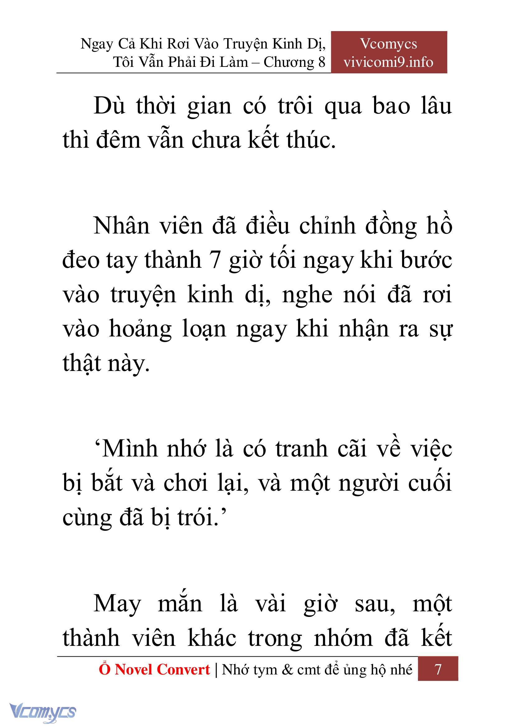 [Novel] Ngay Cả Khi Rơi Vào Truyện Kinh Dị, Tôi Vẫn Phải Đi Làm Chap 8 - Next Chap 9