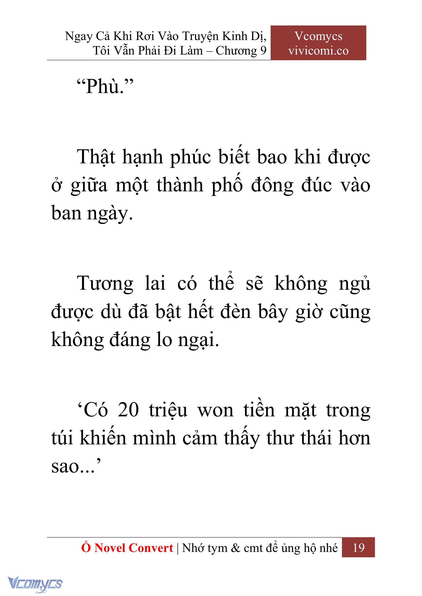 [Novel] Ngay Cả Khi Rơi Vào Truyện Kinh Dị, Tôi Vẫn Phải Đi Làm Chap 9 - Next Chap 10