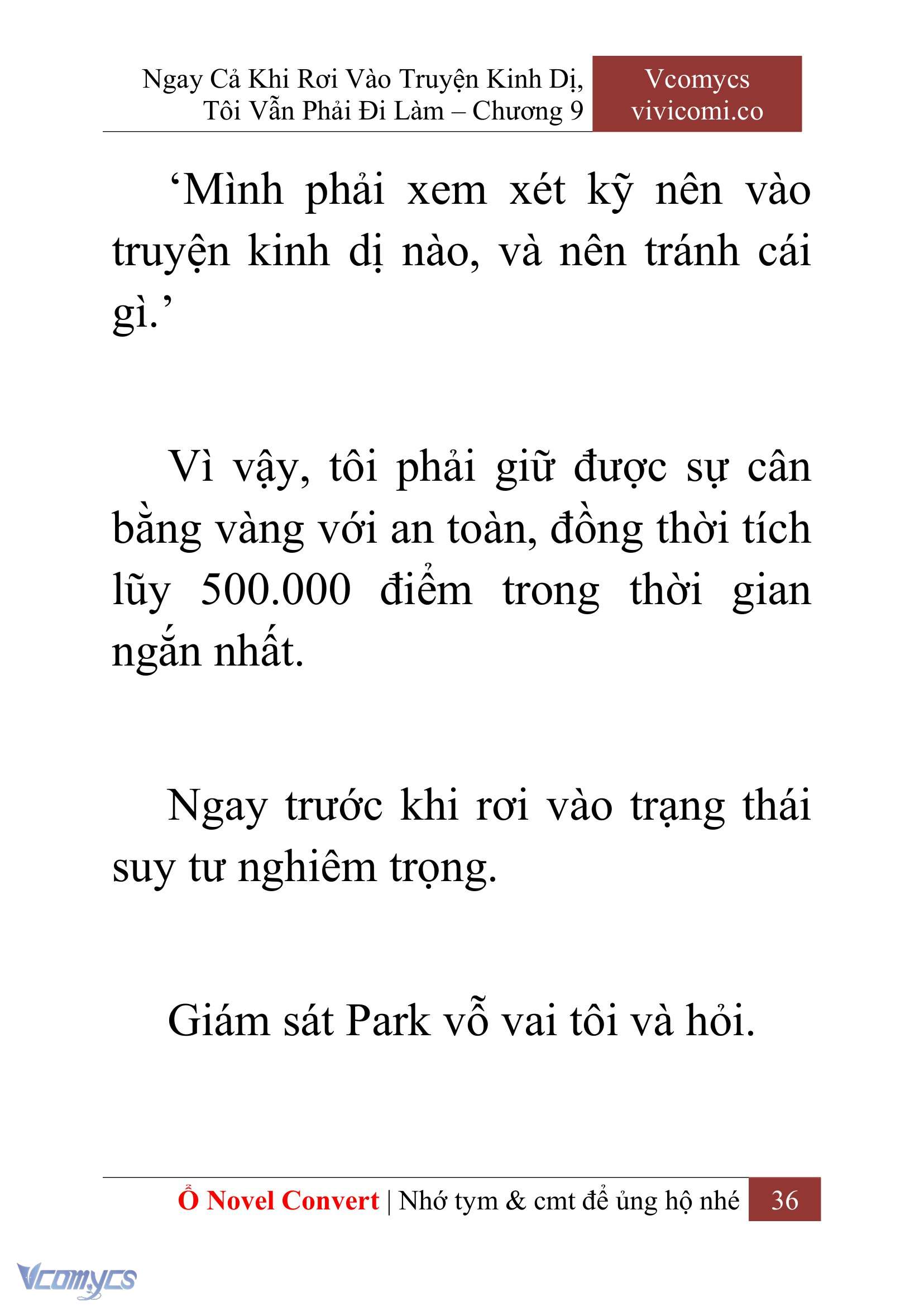 [Novel] Ngay Cả Khi Rơi Vào Truyện Kinh Dị, Tôi Vẫn Phải Đi Làm Chap 9 - Next Chap 10