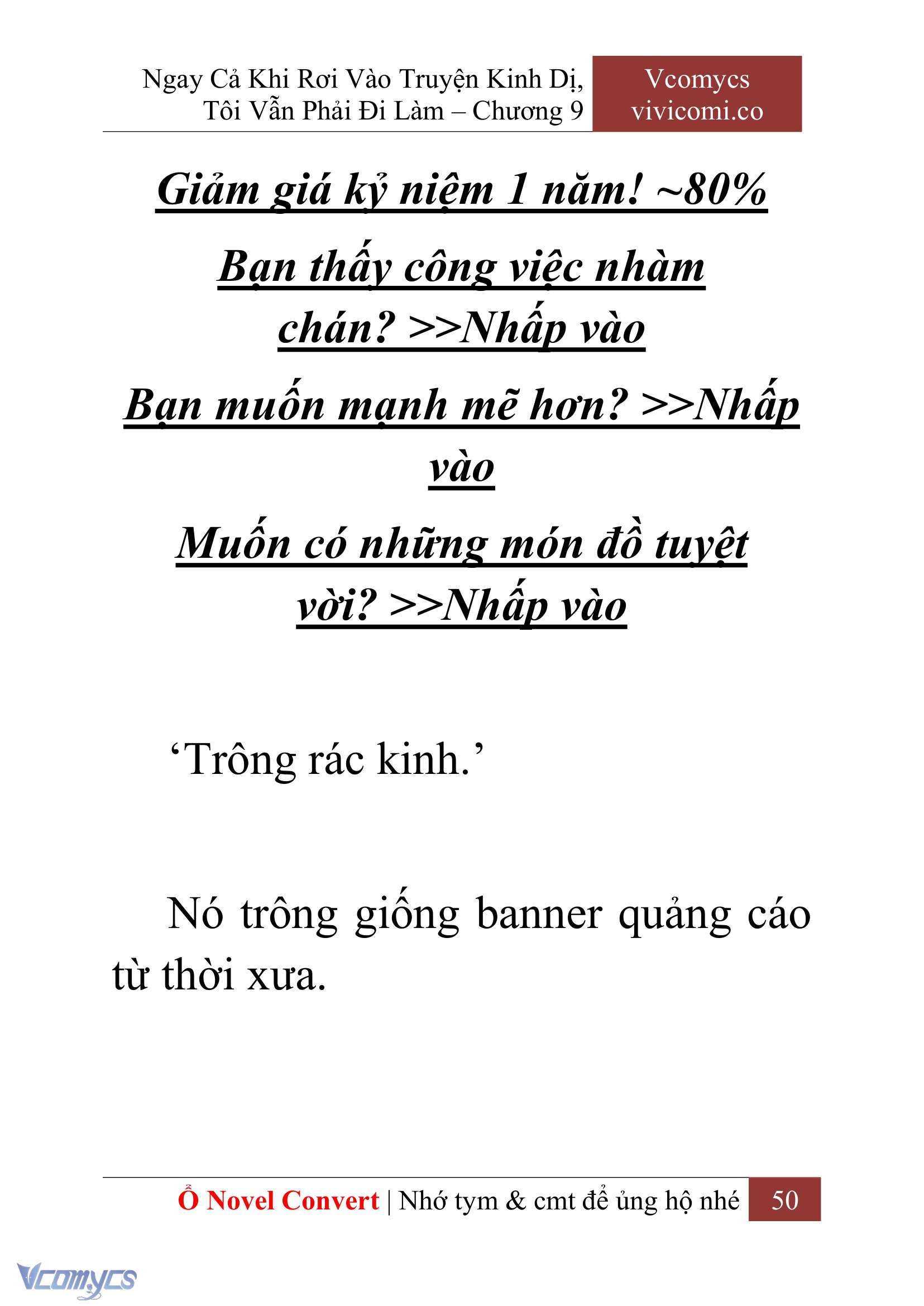 [Novel] Ngay Cả Khi Rơi Vào Truyện Kinh Dị, Tôi Vẫn Phải Đi Làm Chap 9 - Next Chap 10