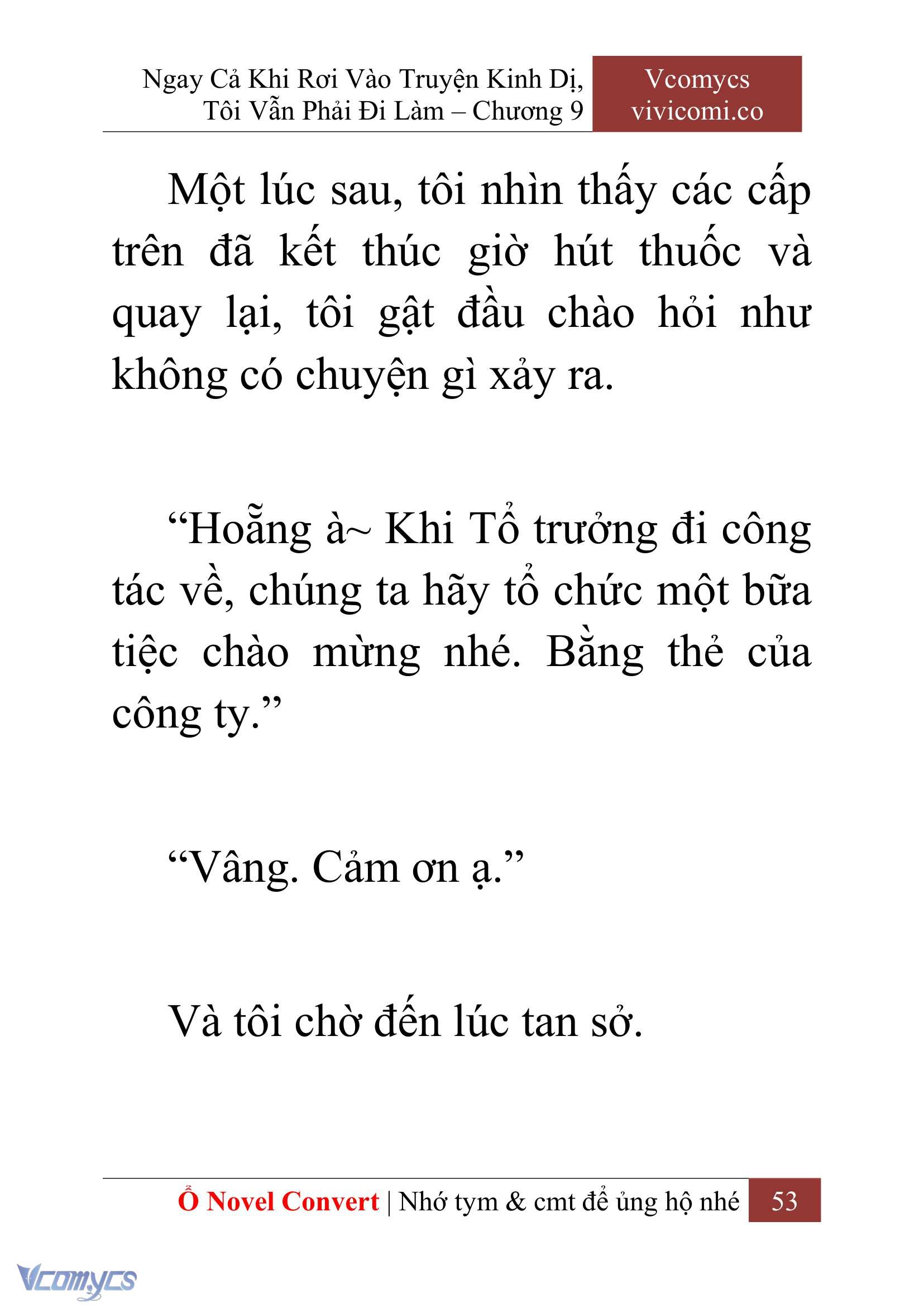 [Novel] Ngay Cả Khi Rơi Vào Truyện Kinh Dị, Tôi Vẫn Phải Đi Làm Chap 9 - Next Chap 10