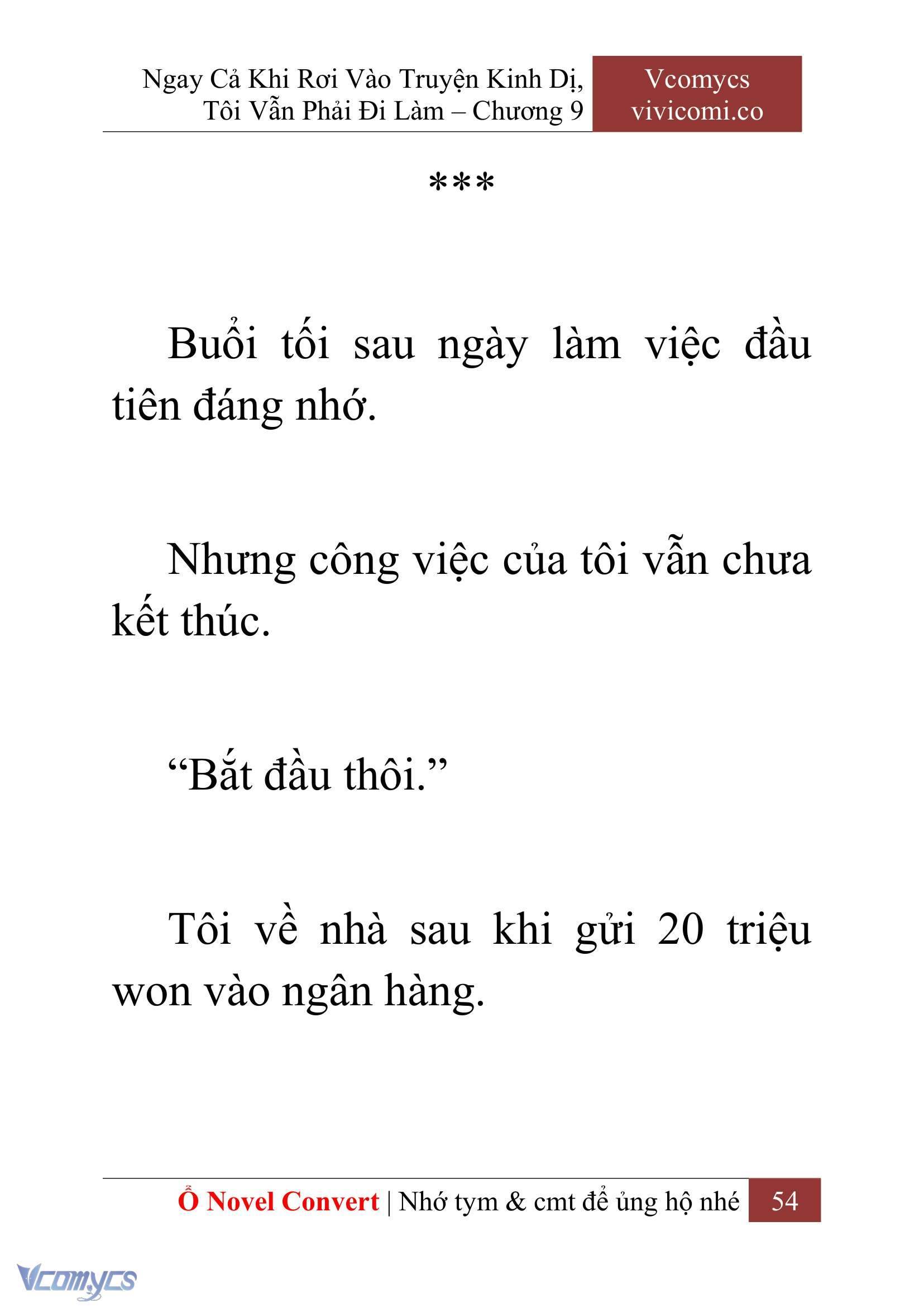 [Novel] Ngay Cả Khi Rơi Vào Truyện Kinh Dị, Tôi Vẫn Phải Đi Làm Chap 9 - Next Chap 10