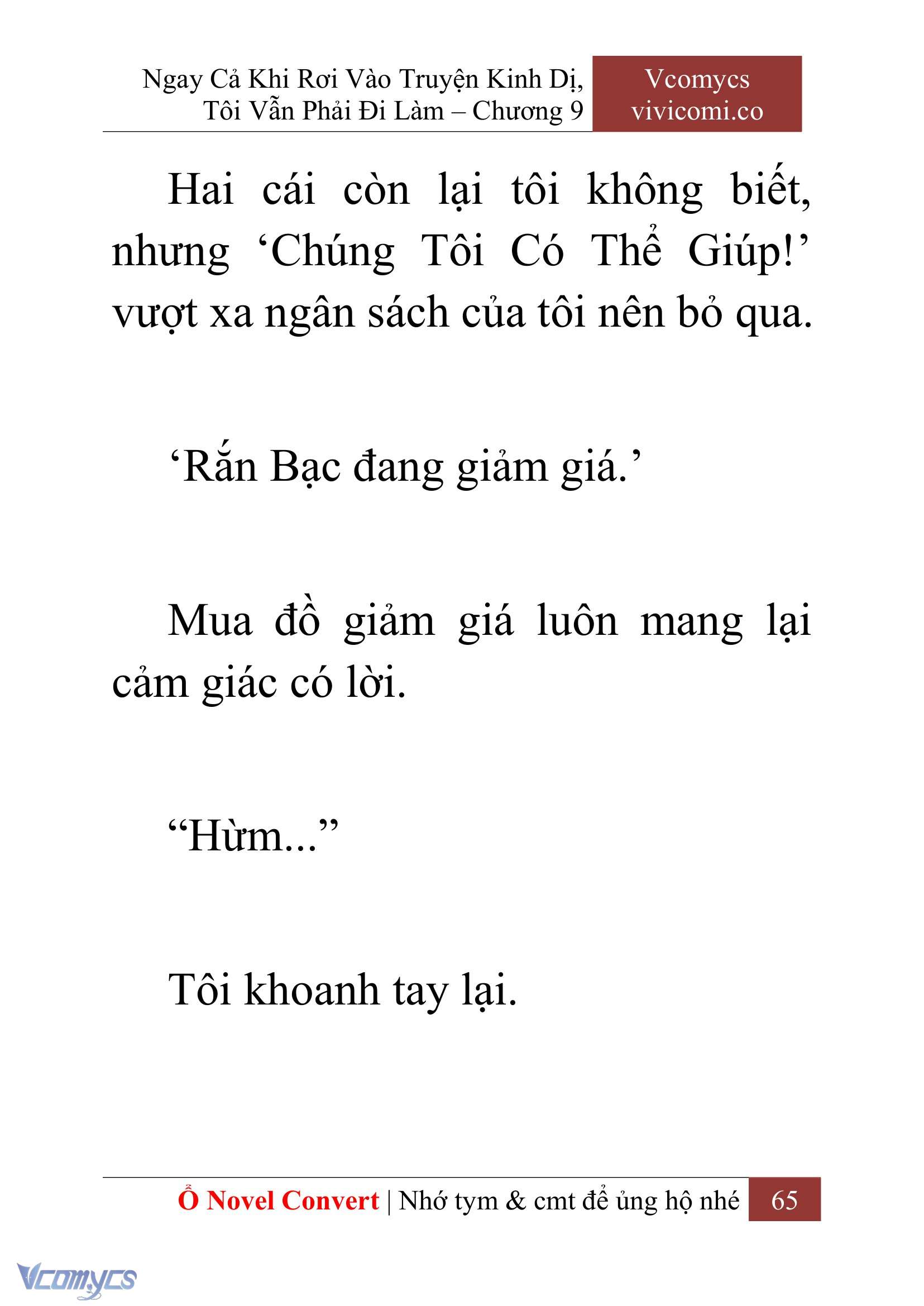 [Novel] Ngay Cả Khi Rơi Vào Truyện Kinh Dị, Tôi Vẫn Phải Đi Làm Chap 9 - Next Chap 10