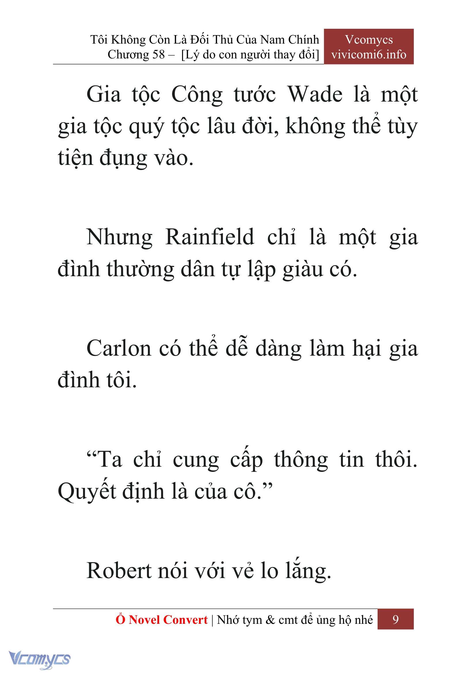 [Novel] Tôi Không Còn Là Đối Thủ Của Nam Chính Chap 58 - Next Chap 59