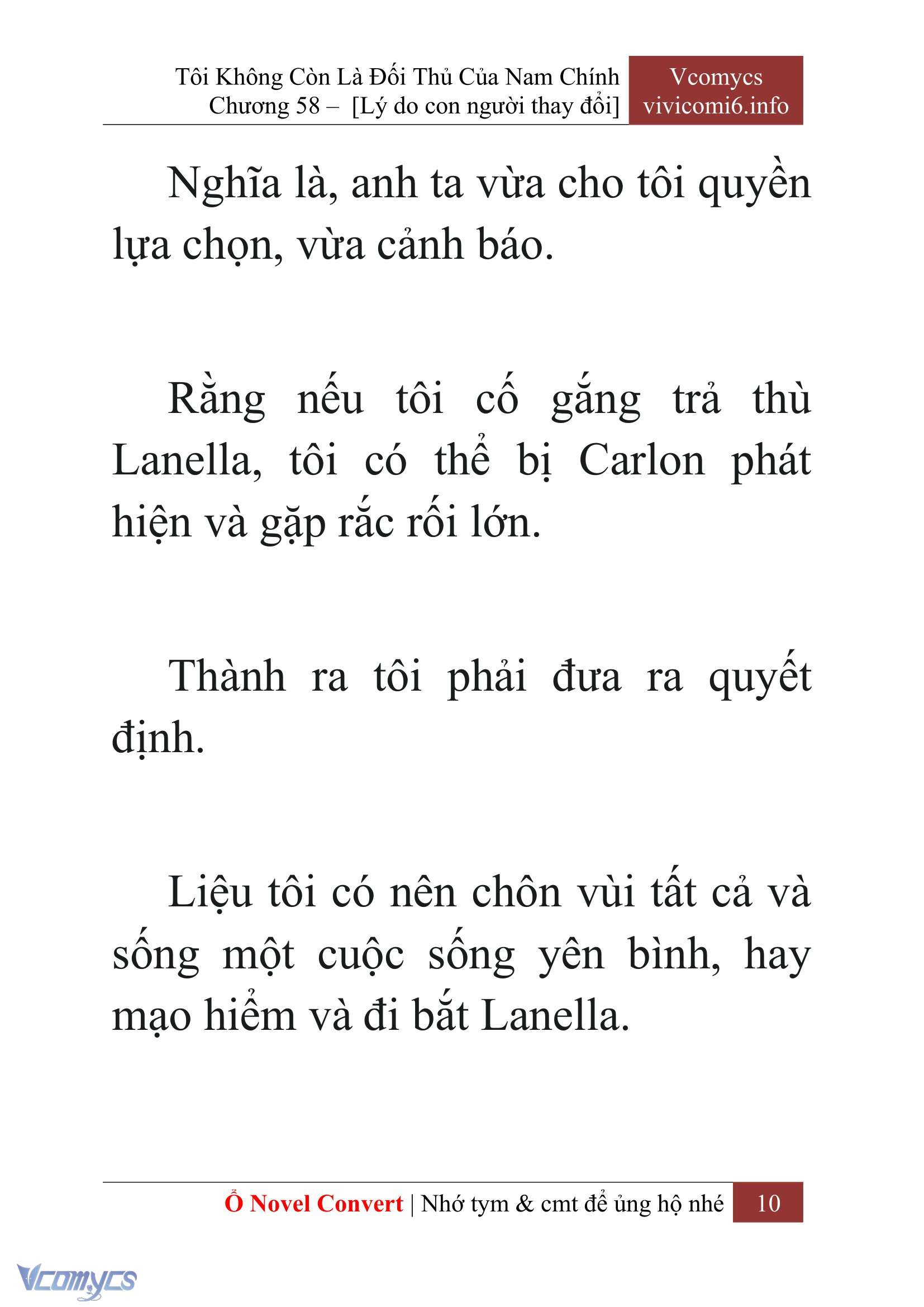 [Novel] Tôi Không Còn Là Đối Thủ Của Nam Chính Chap 58 - Next Chap 59