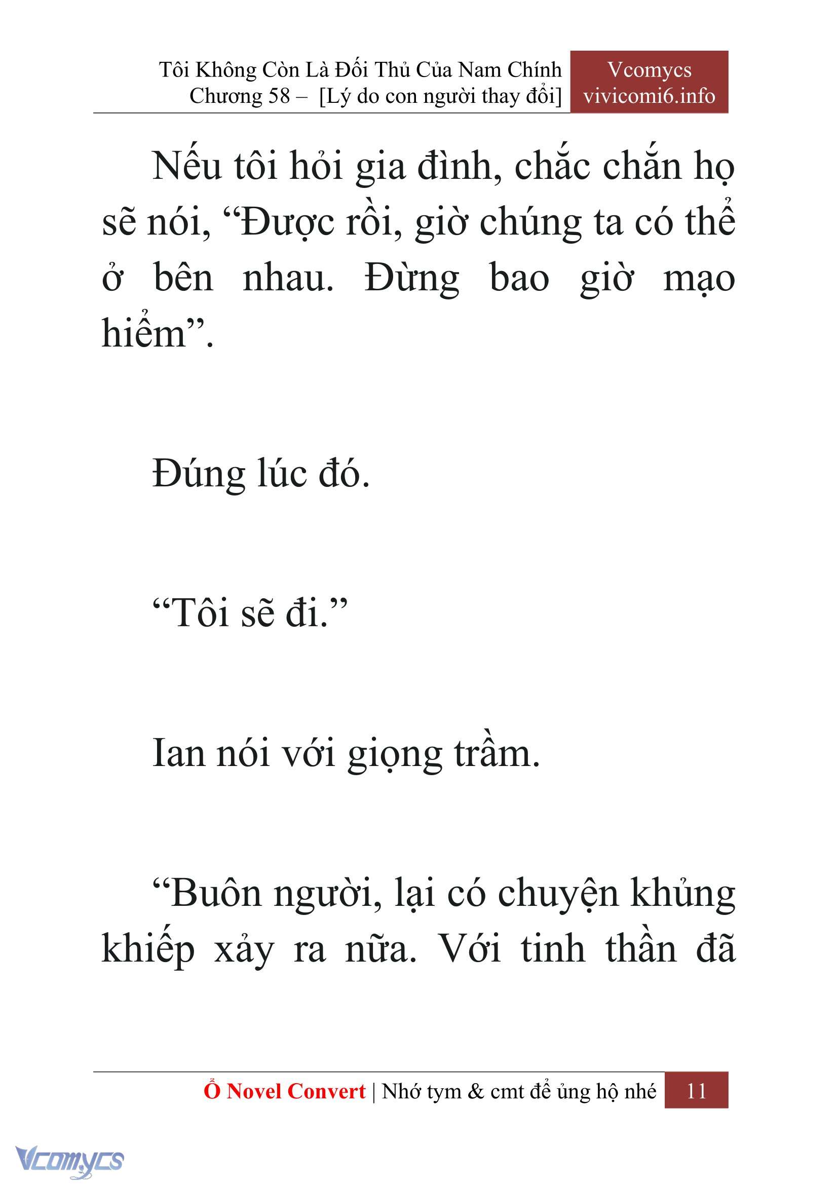 [Novel] Tôi Không Còn Là Đối Thủ Của Nam Chính Chap 58 - Next Chap 59
