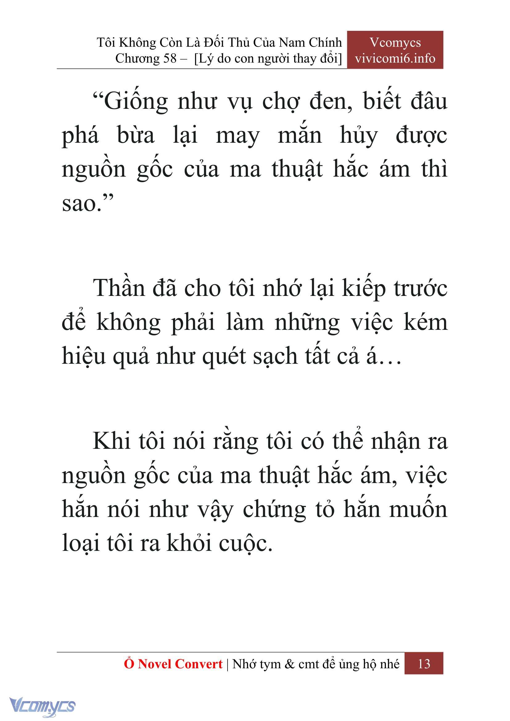 [Novel] Tôi Không Còn Là Đối Thủ Của Nam Chính Chap 58 - Next Chap 59