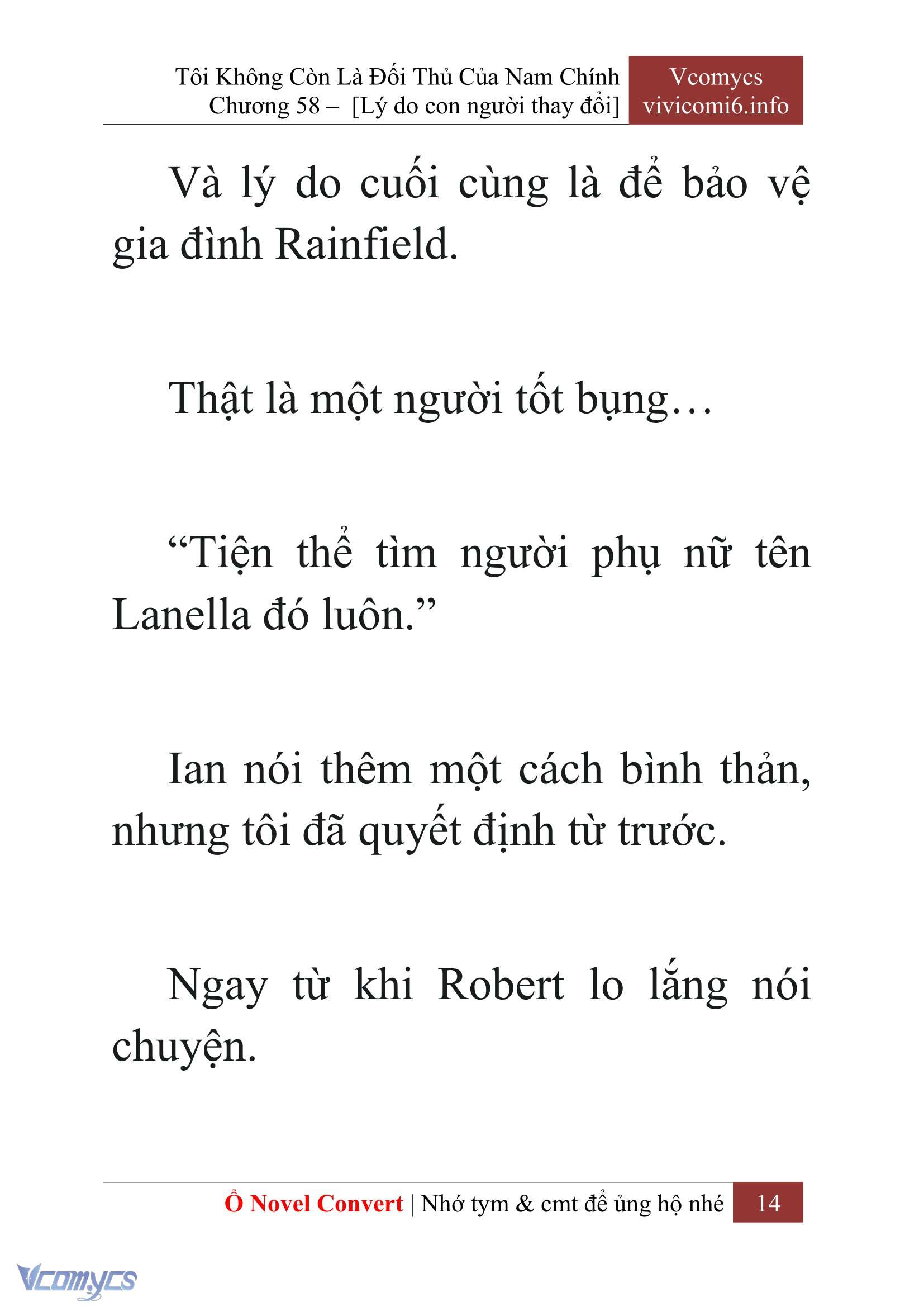 [Novel] Tôi Không Còn Là Đối Thủ Của Nam Chính Chap 58 - Next Chap 59