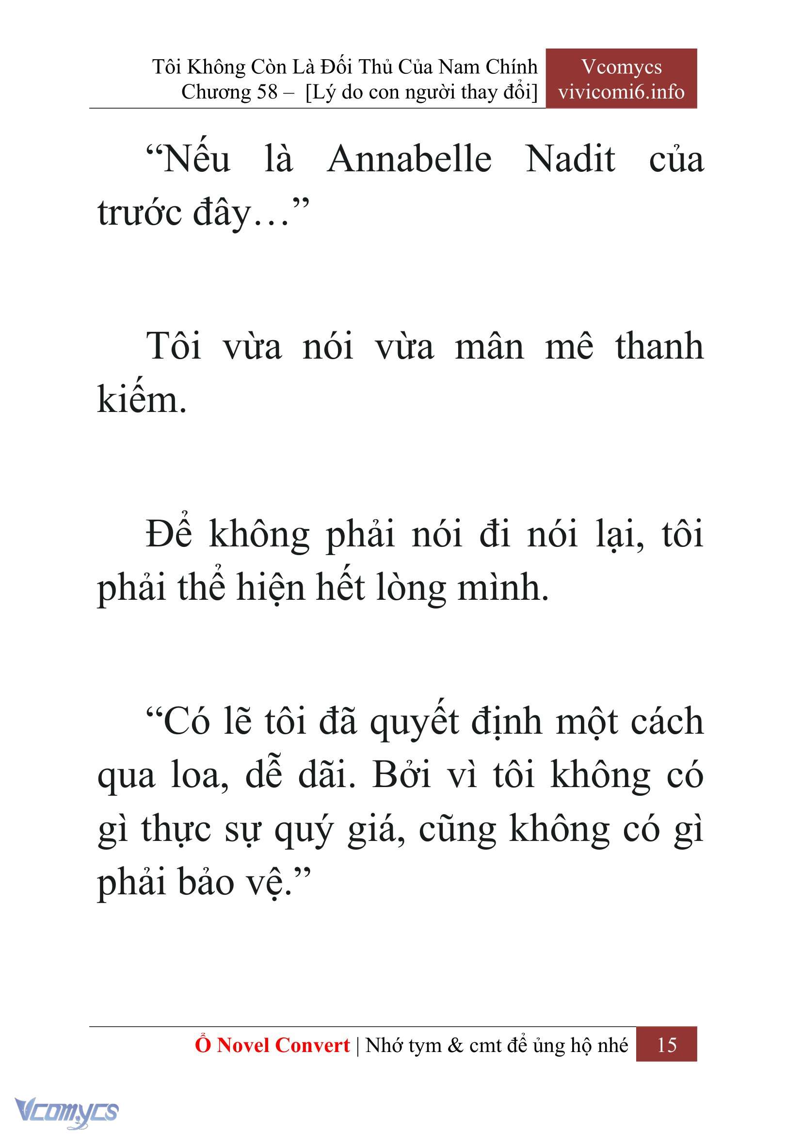[Novel] Tôi Không Còn Là Đối Thủ Của Nam Chính Chap 58 - Next Chap 59