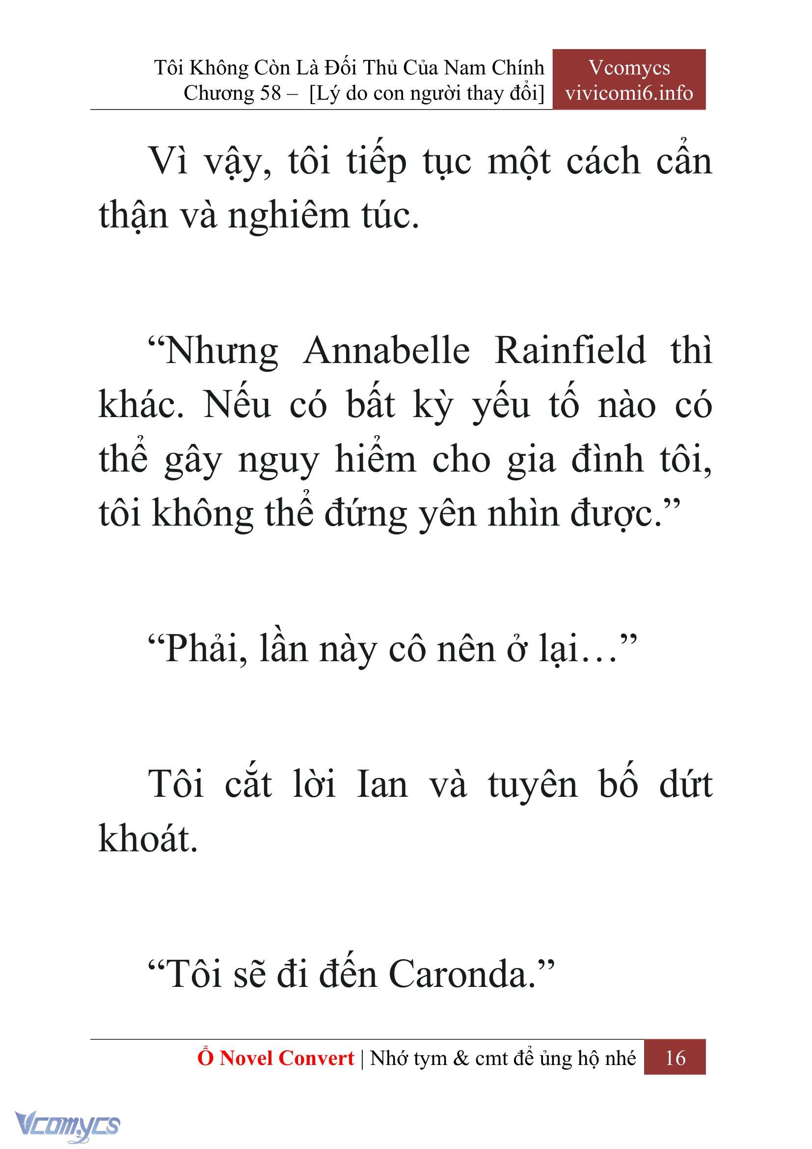 [Novel] Tôi Không Còn Là Đối Thủ Của Nam Chính Chap 58 - Next Chap 59