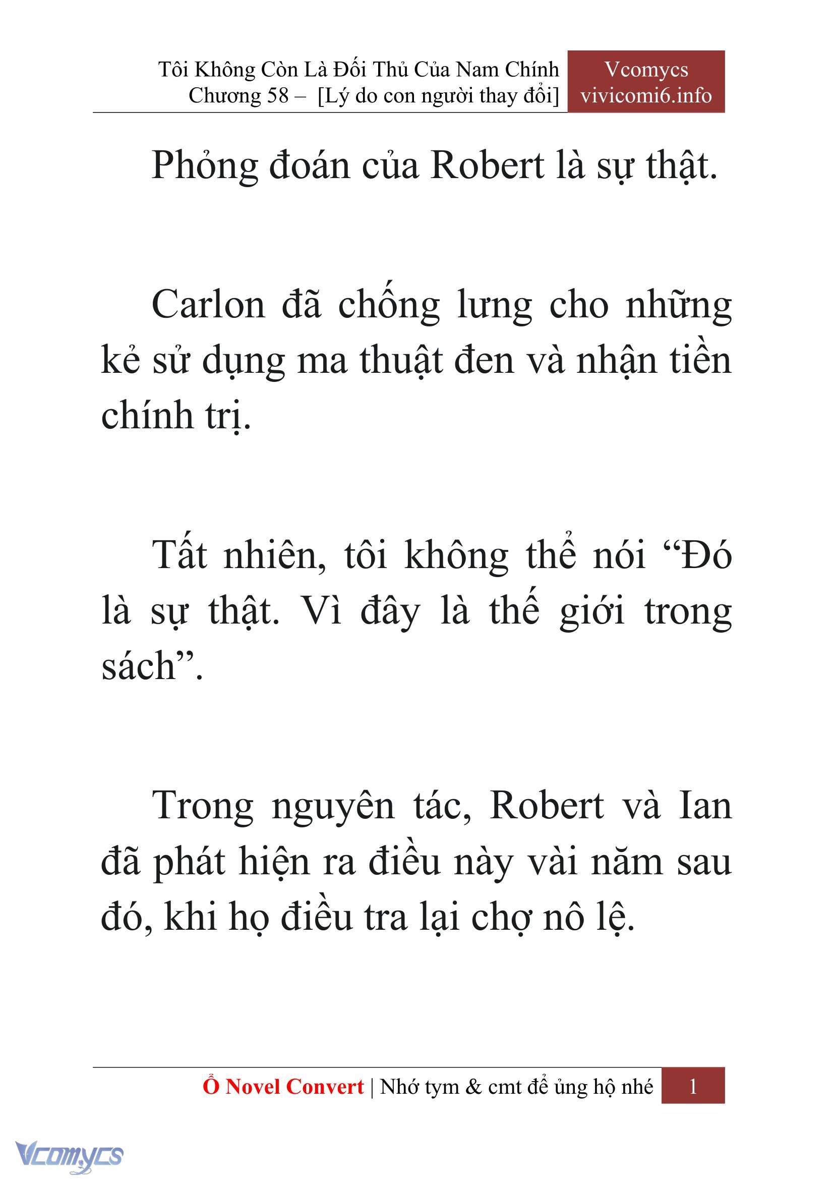[Novel] Tôi Không Còn Là Đối Thủ Của Nam Chính Chap 58 - Next Chap 59