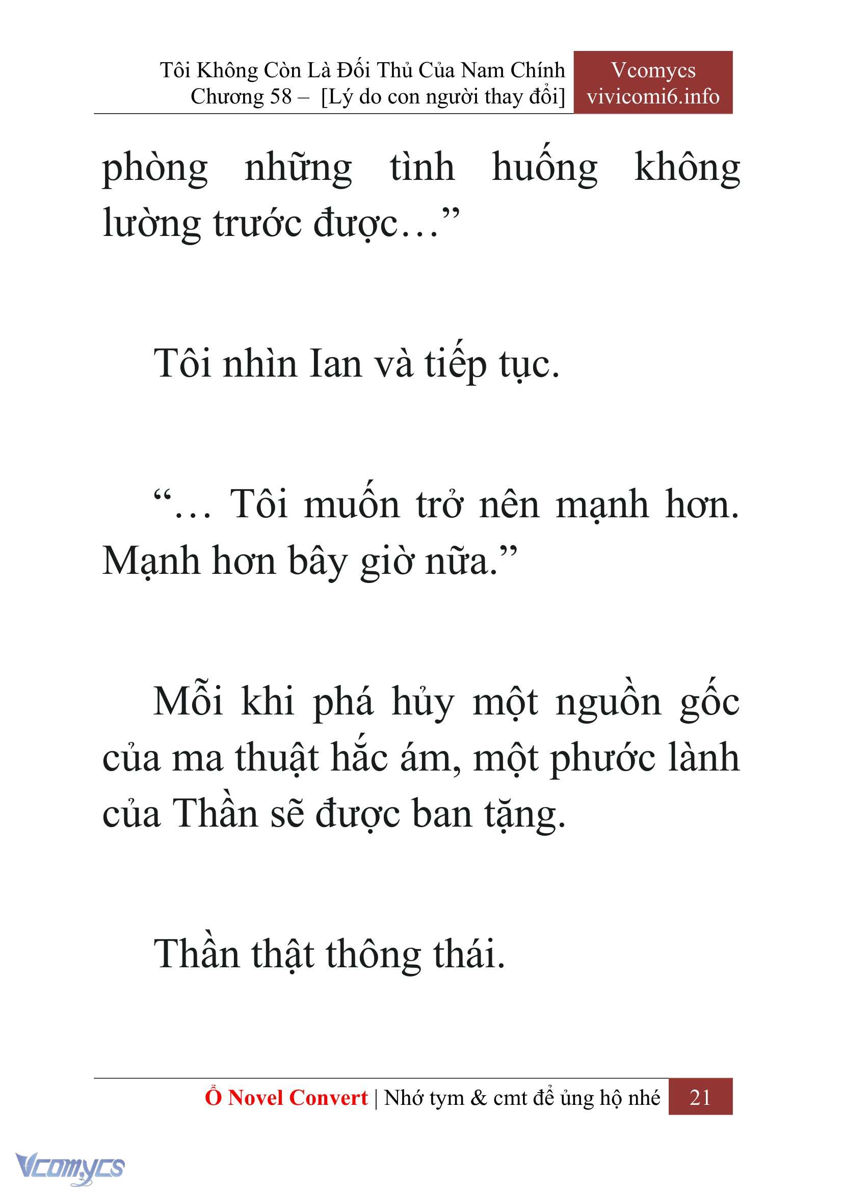 [Novel] Tôi Không Còn Là Đối Thủ Của Nam Chính Chap 58 - Next Chap 59