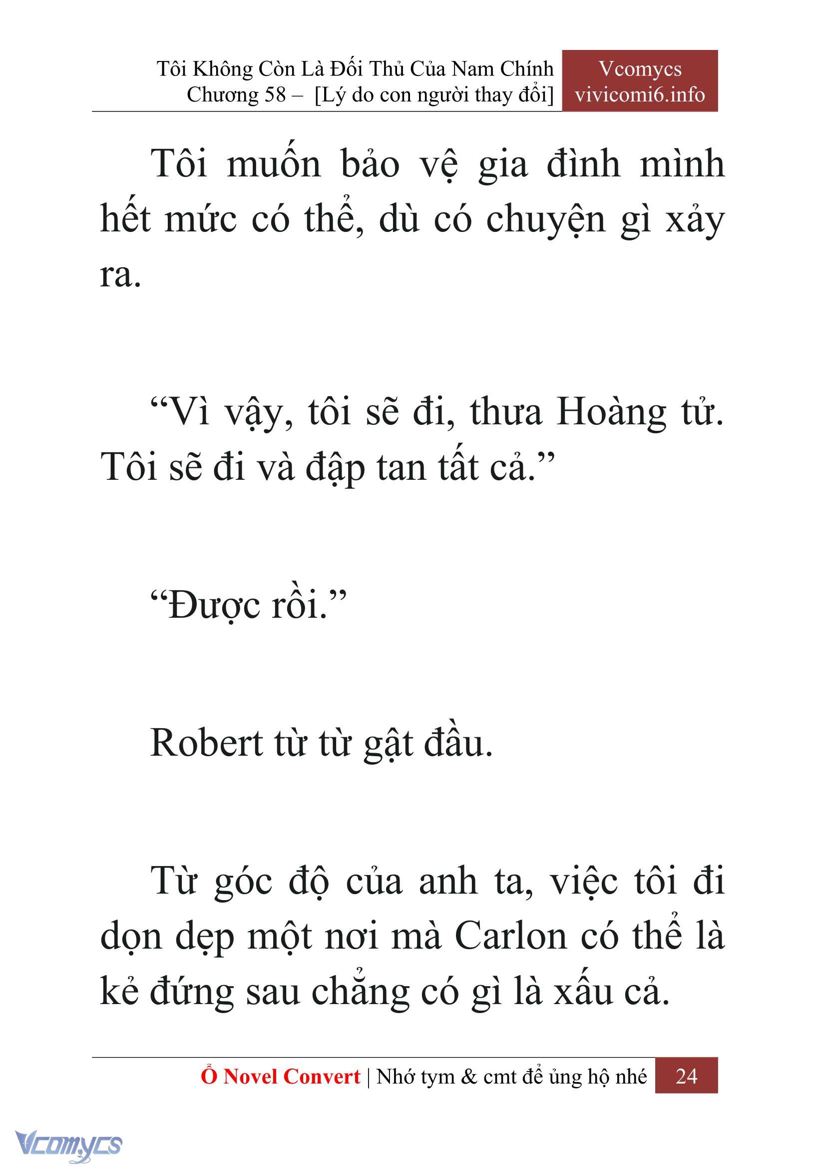 [Novel] Tôi Không Còn Là Đối Thủ Của Nam Chính Chap 58 - Next Chap 59