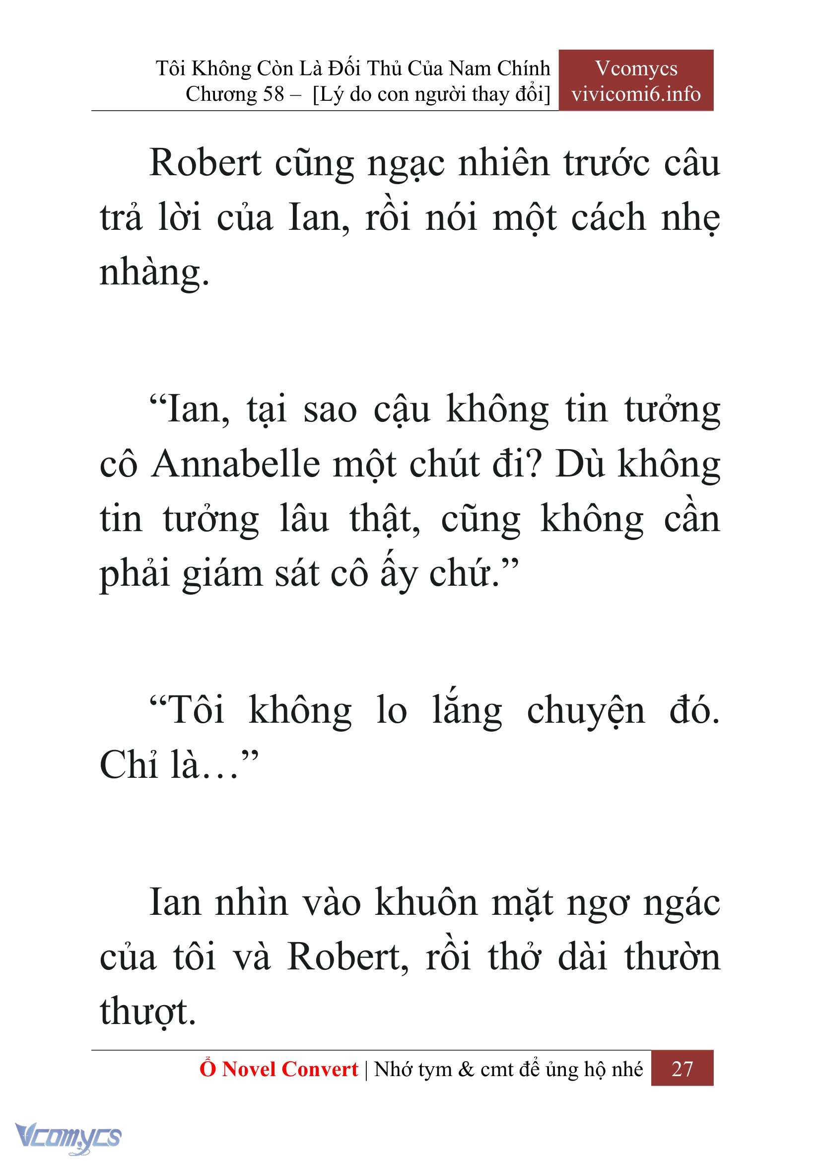 [Novel] Tôi Không Còn Là Đối Thủ Của Nam Chính Chap 58 - Next Chap 59
